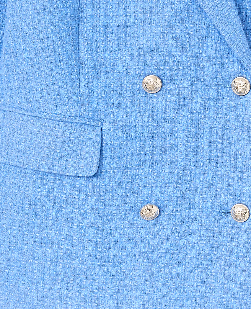 Pimkie Veste blazer en tweed avec boutons écussons