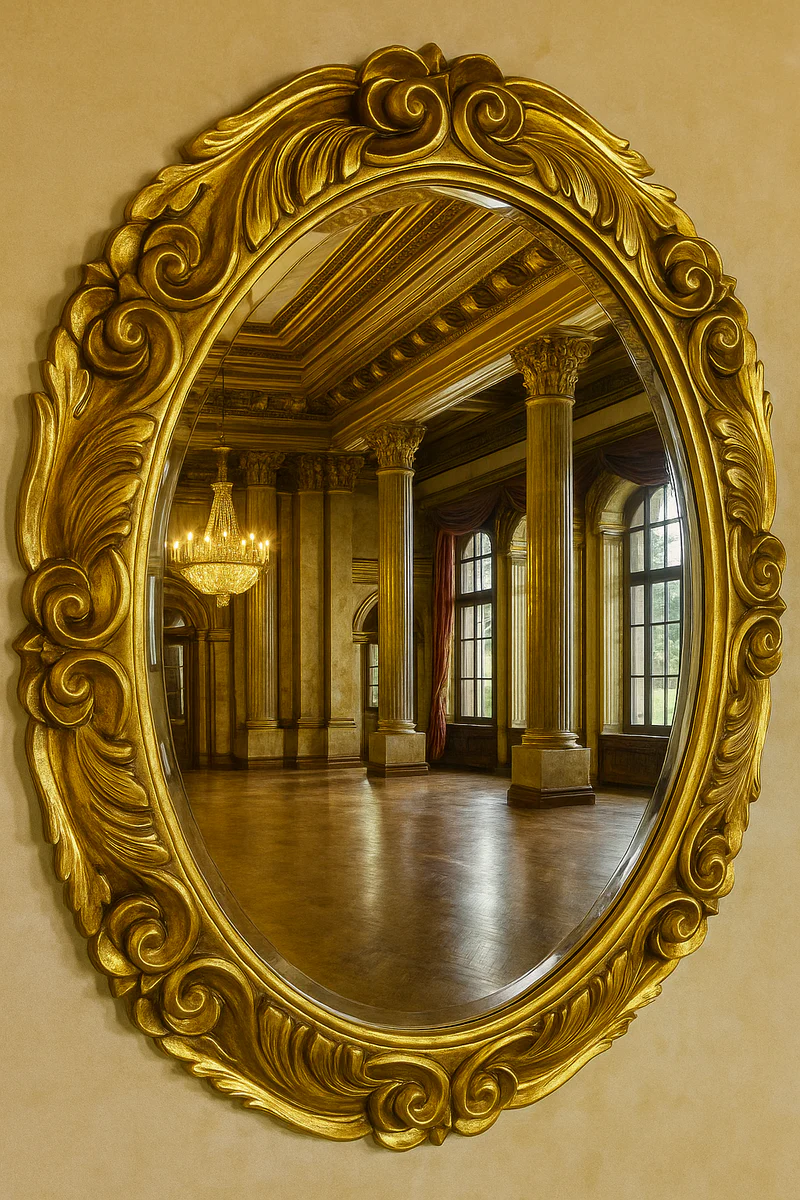 Baroque mirror gold H. 90 cm - Baroque style furniture