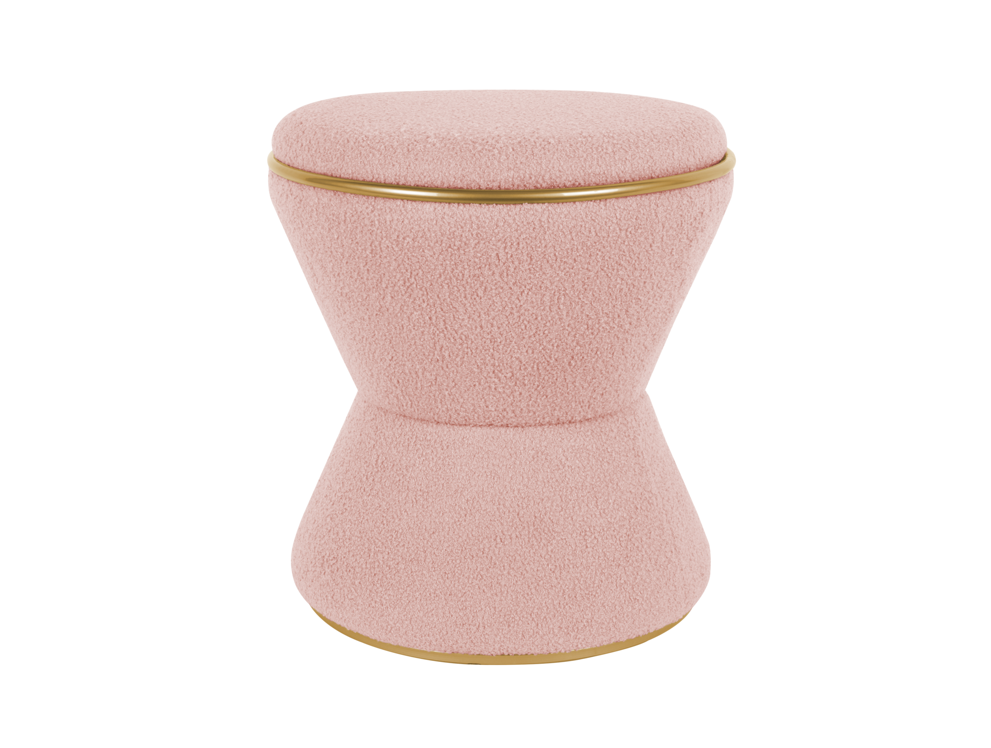 Pouf Gustar teddy curl soft pink