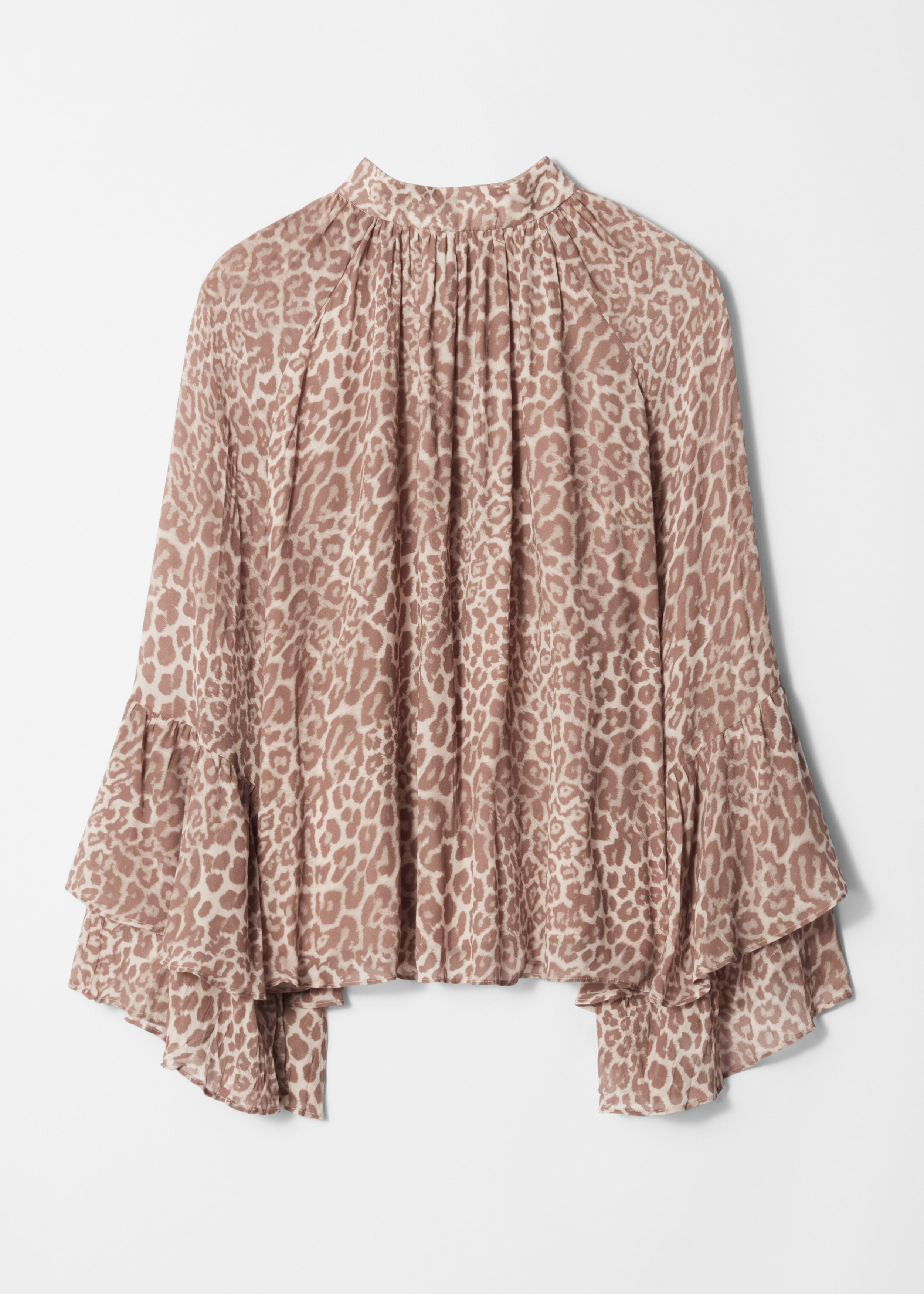 & Other Stories FLOUNCED STAND-COLLAR BLOUSE