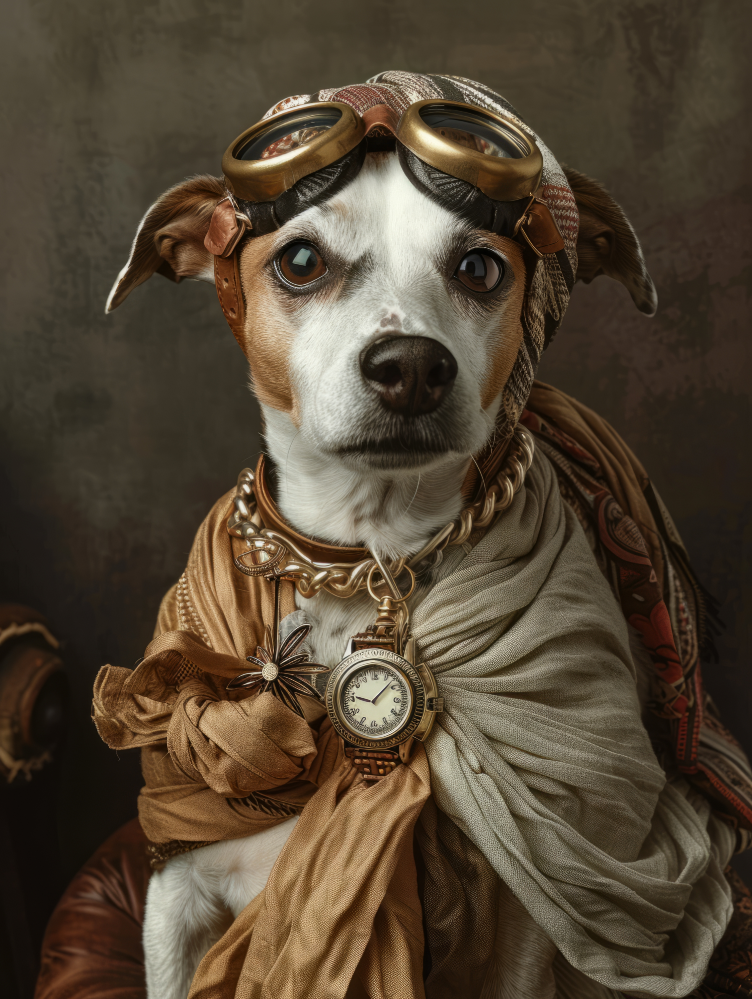 Canvas schilderij van een Russell Terrier 100x200 cm