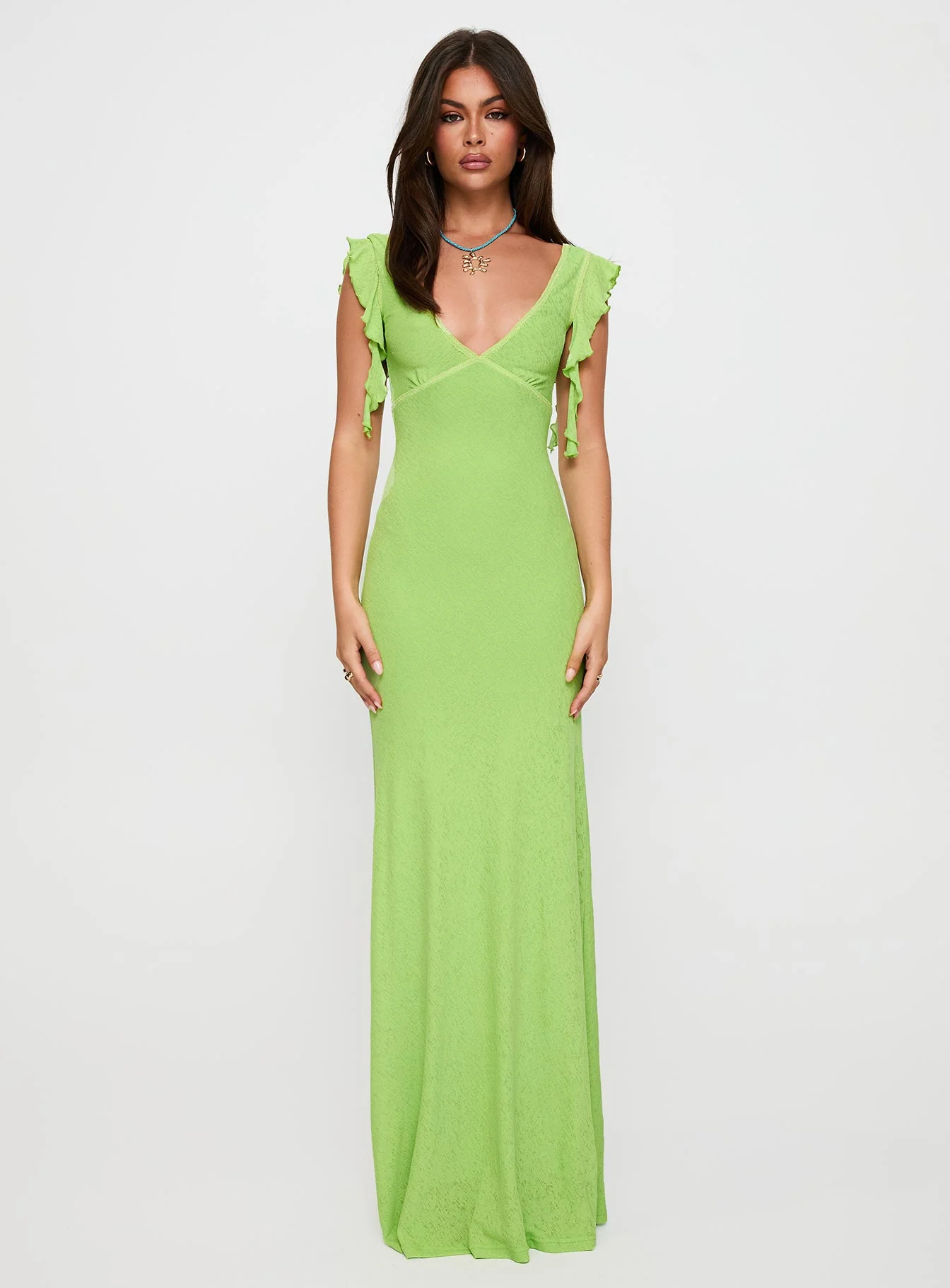Soleila Maxi Dress Green Tonal