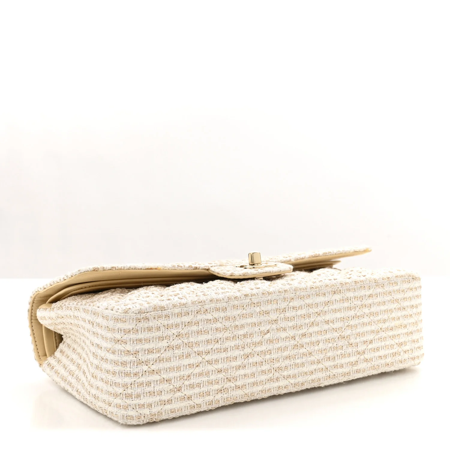 Tweed Medium Double Flap White - Top Club