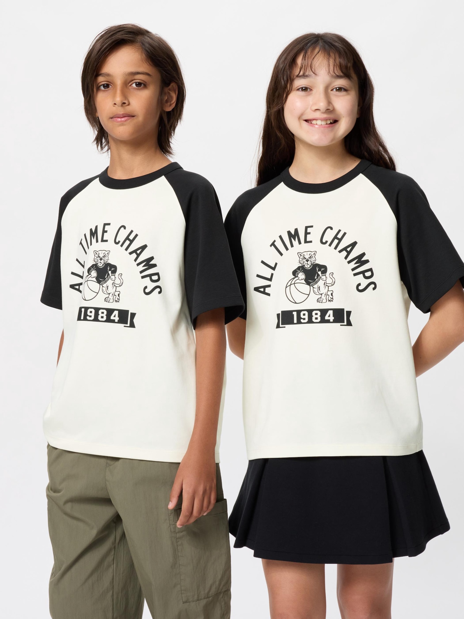 KIDS AIRism Cotton Graphic Crew Neck T-Shirt