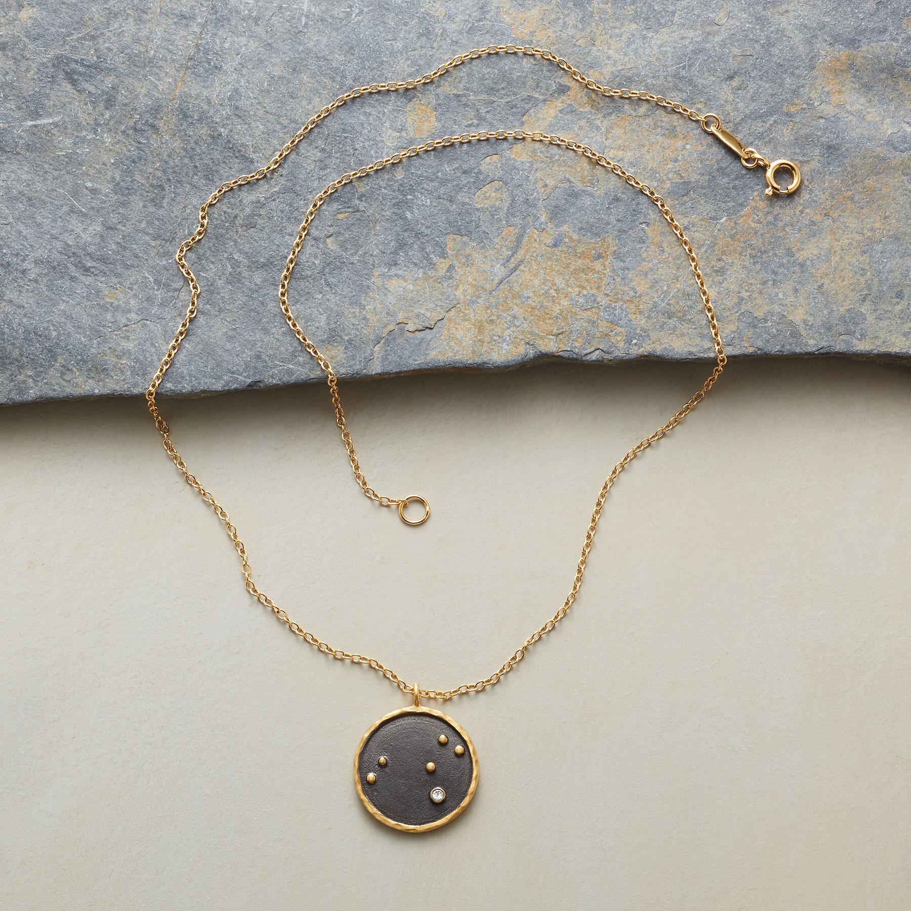 Gold Plate Zodiac Constellation Necklace - Sundance Living