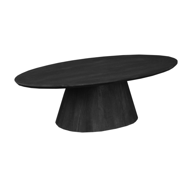 Salontafel ovaal Oslo Zwart