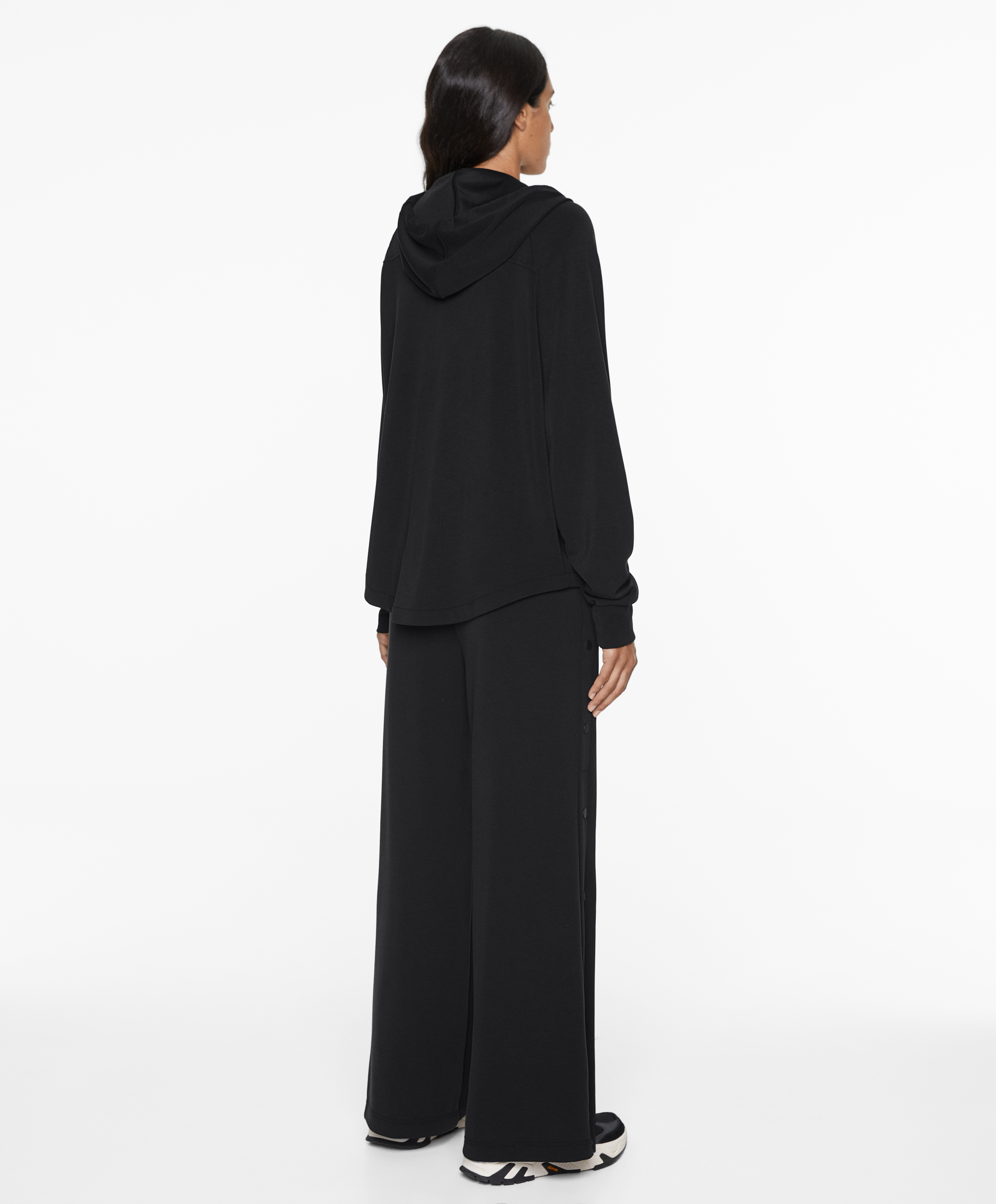 OYSHO Knit hooded jacket with modal
