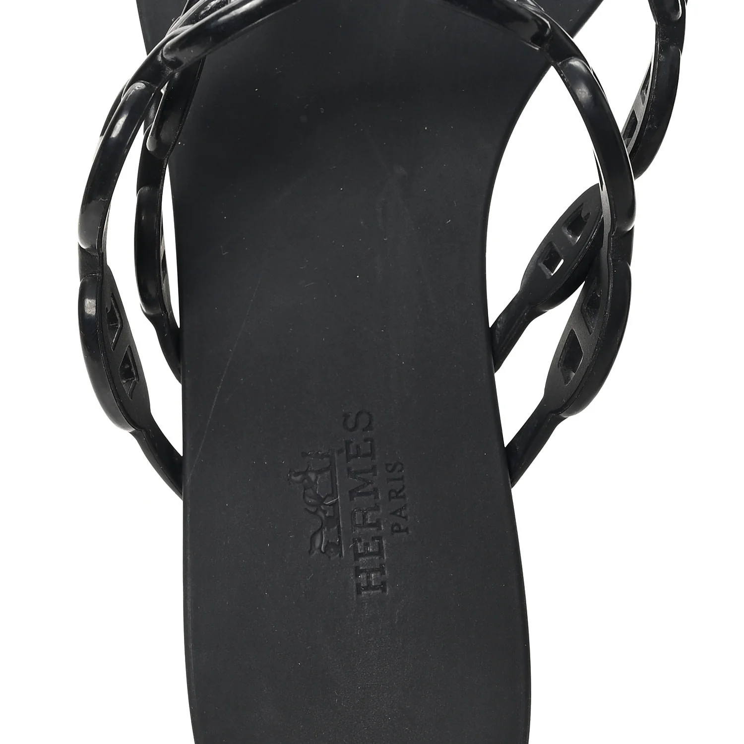Rubber Chaine d'Ancre Island Sandals 38 Black - Top Club
