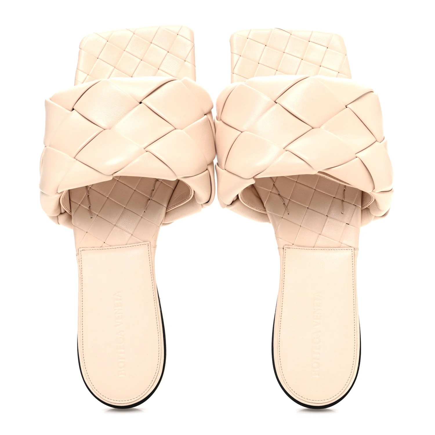 Nappa Maxi Intrecciato Lido Flat Sandals 40 Bandage