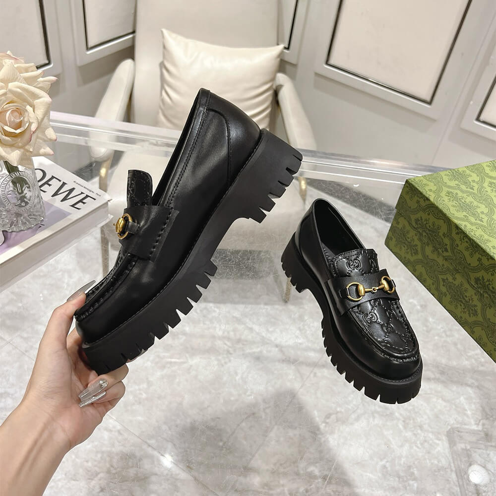 Gucci Women s Horsebit loafer with lug sole - Top Club