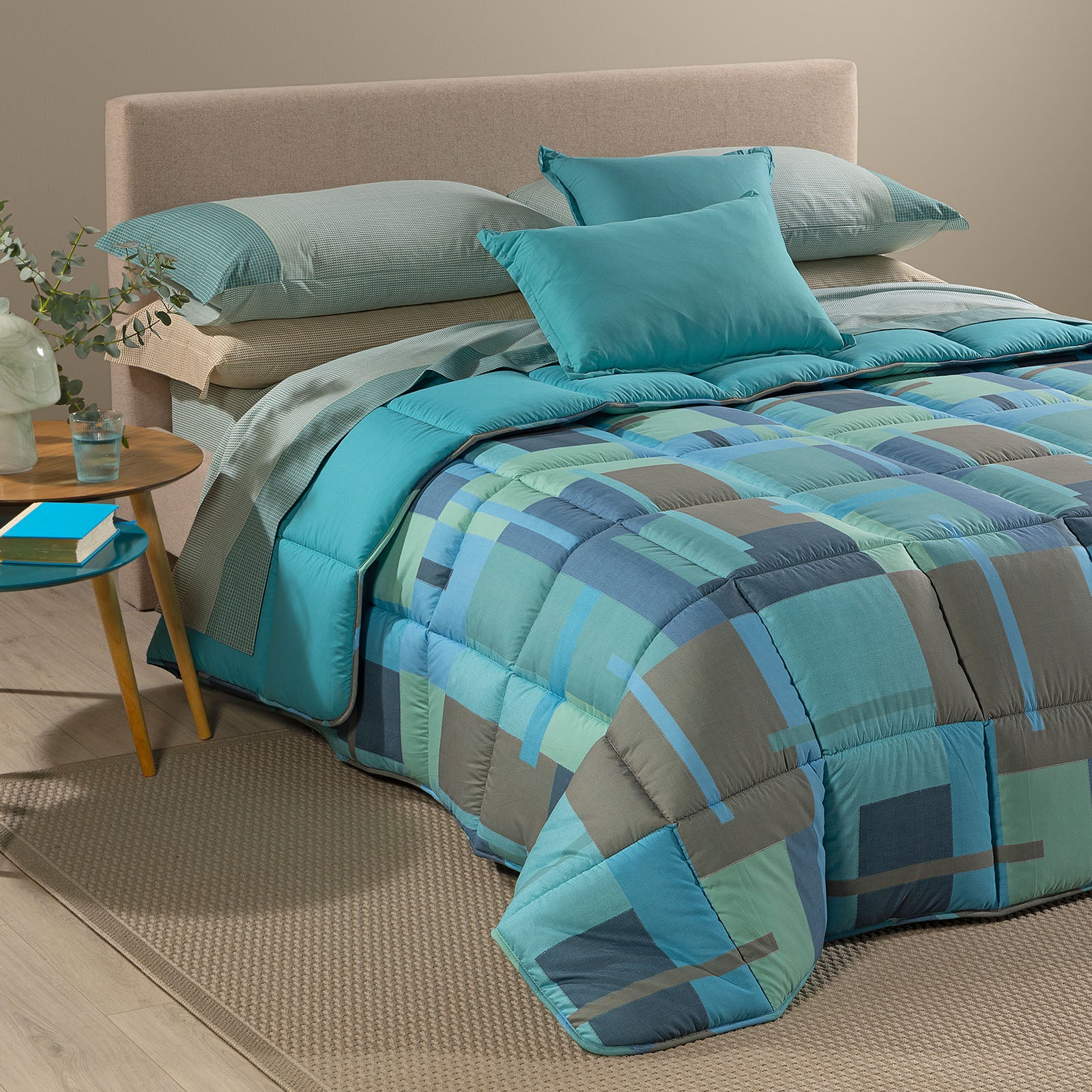 Trapunta In Microfibra Lennox Singolo Anice Modern