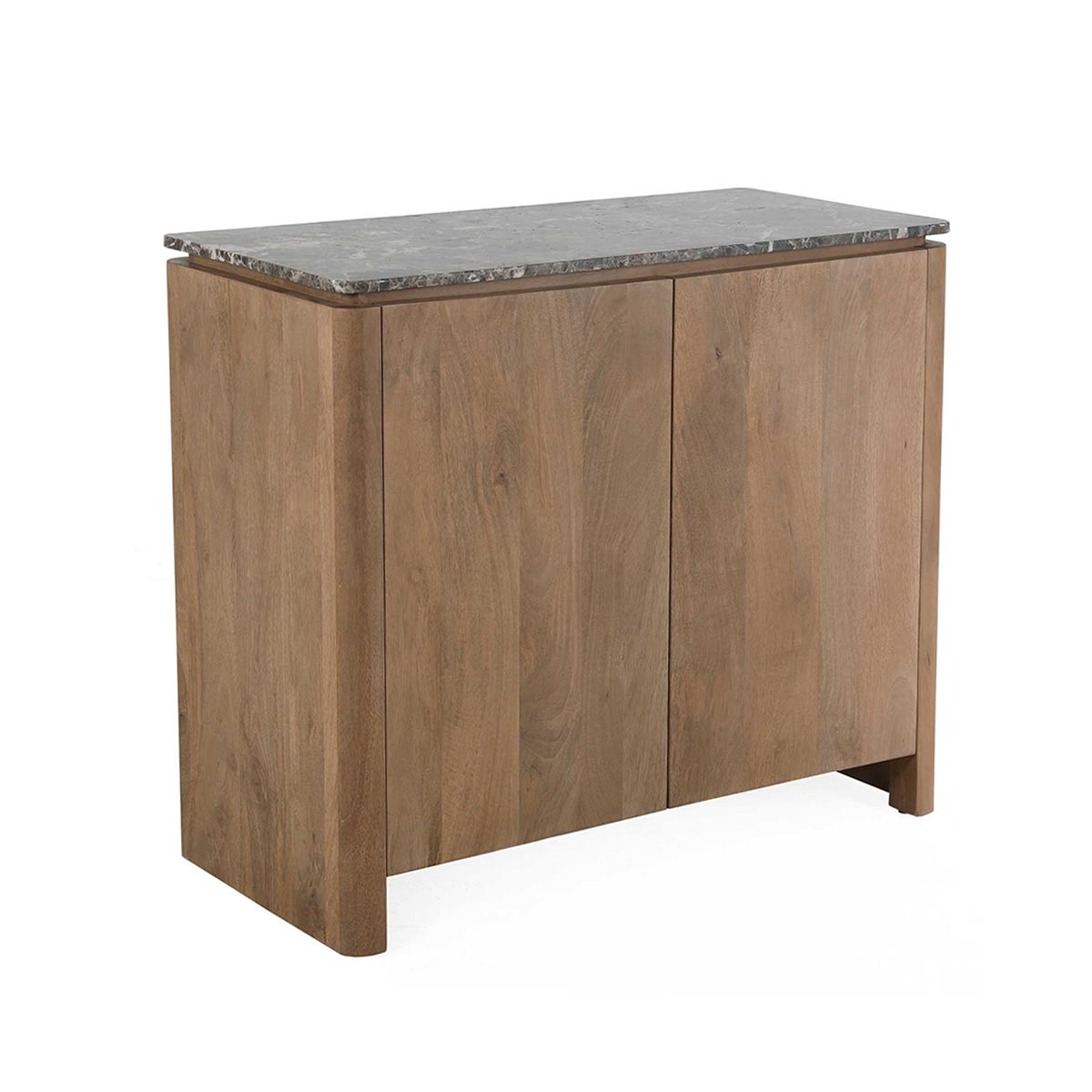 Dressoir Wallaby 100 cm naturel met bruin marmer
