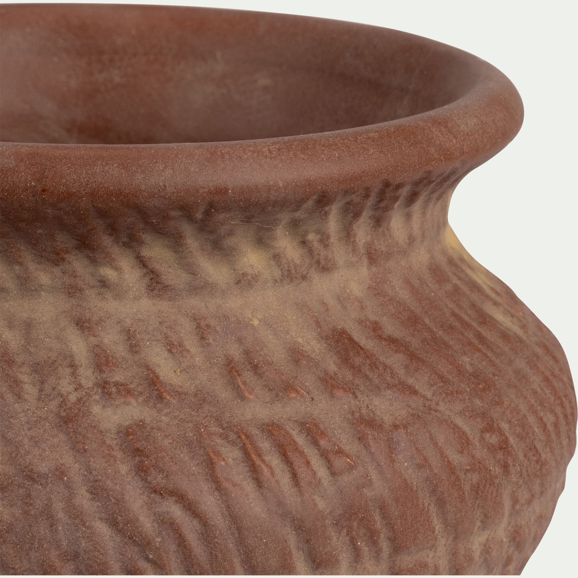 PALANA - Bougie en grès H10cm - marron