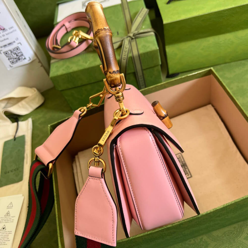 GUCCI BAMBOO 1947 JUMBO GG SMALL TOP HANDLE BAG - Top Club