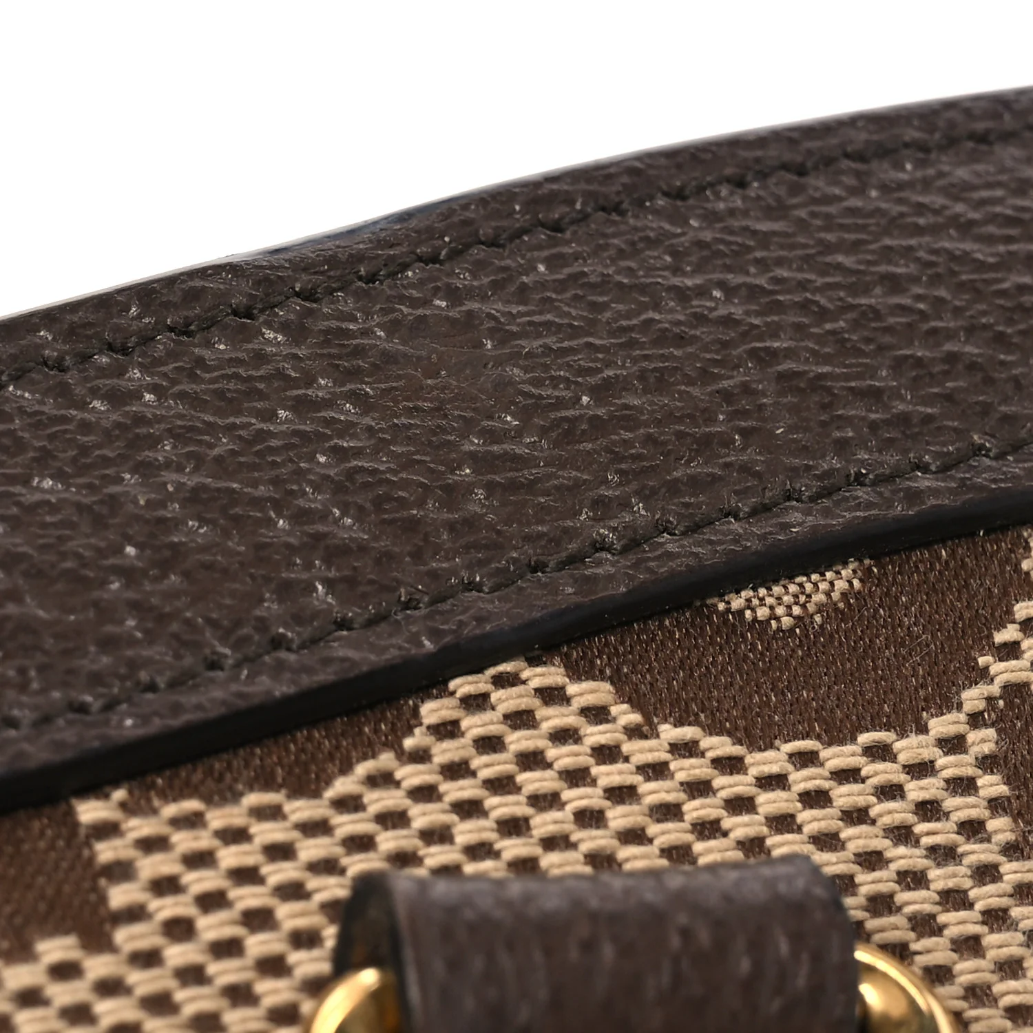 Monogram Jumbo GG Textured Dollar Calfskin Small Diana Tote Bag Camel Ebony New Acero - Top Club