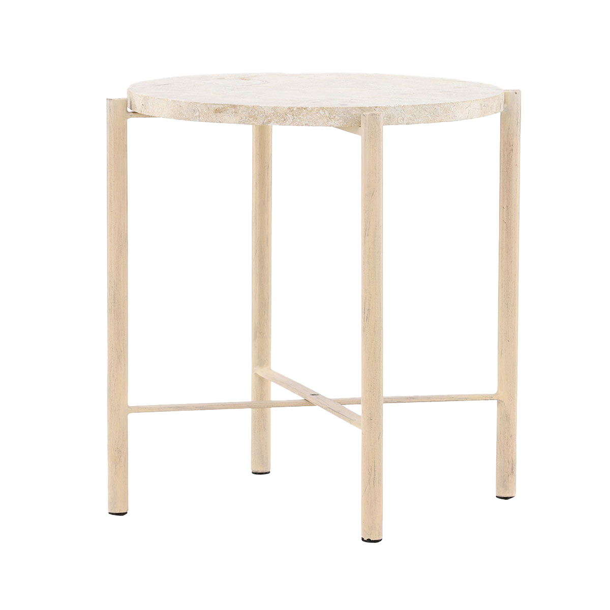 Bijzettafel Thora - met stenen blad Beige