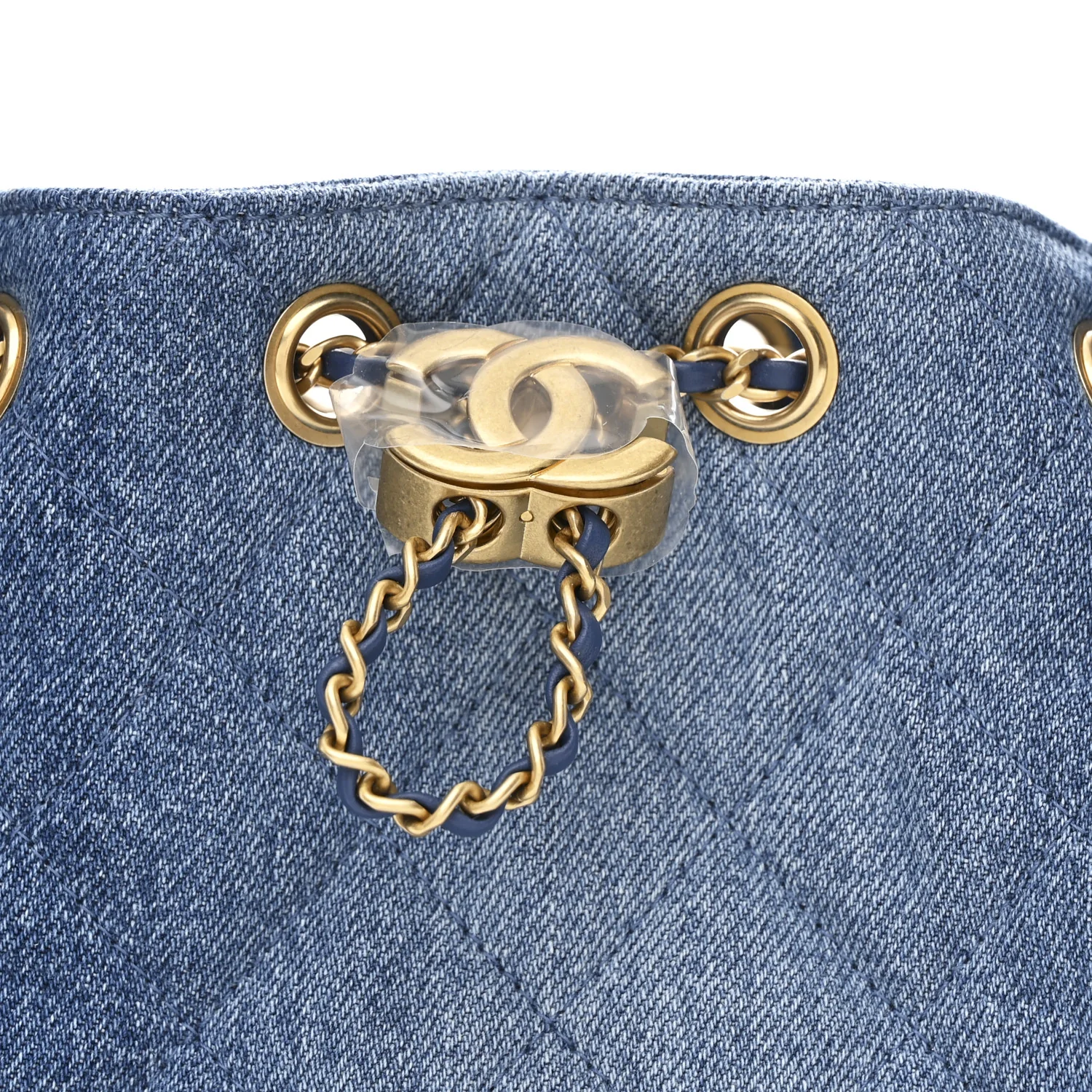 Washed Denim Quilted Mini Chanel 25 Handbag Blue - Top Club