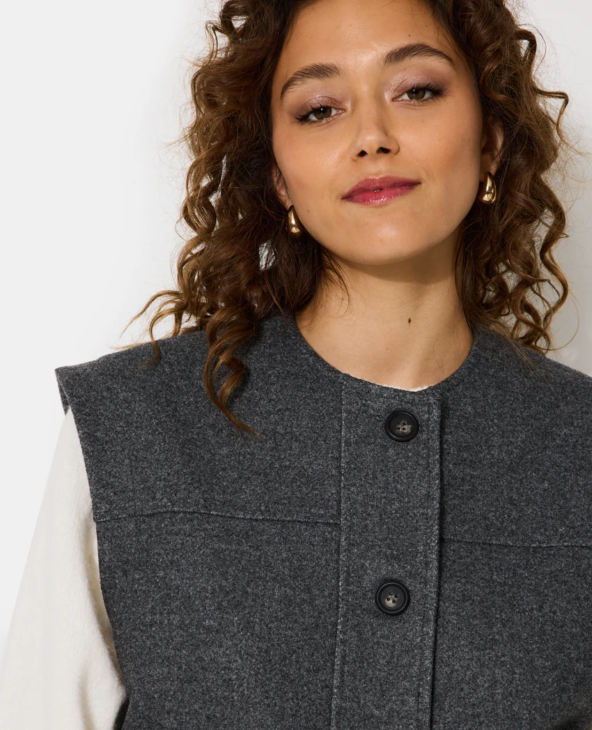 Pimkie Veste sans manches effet drap de laine