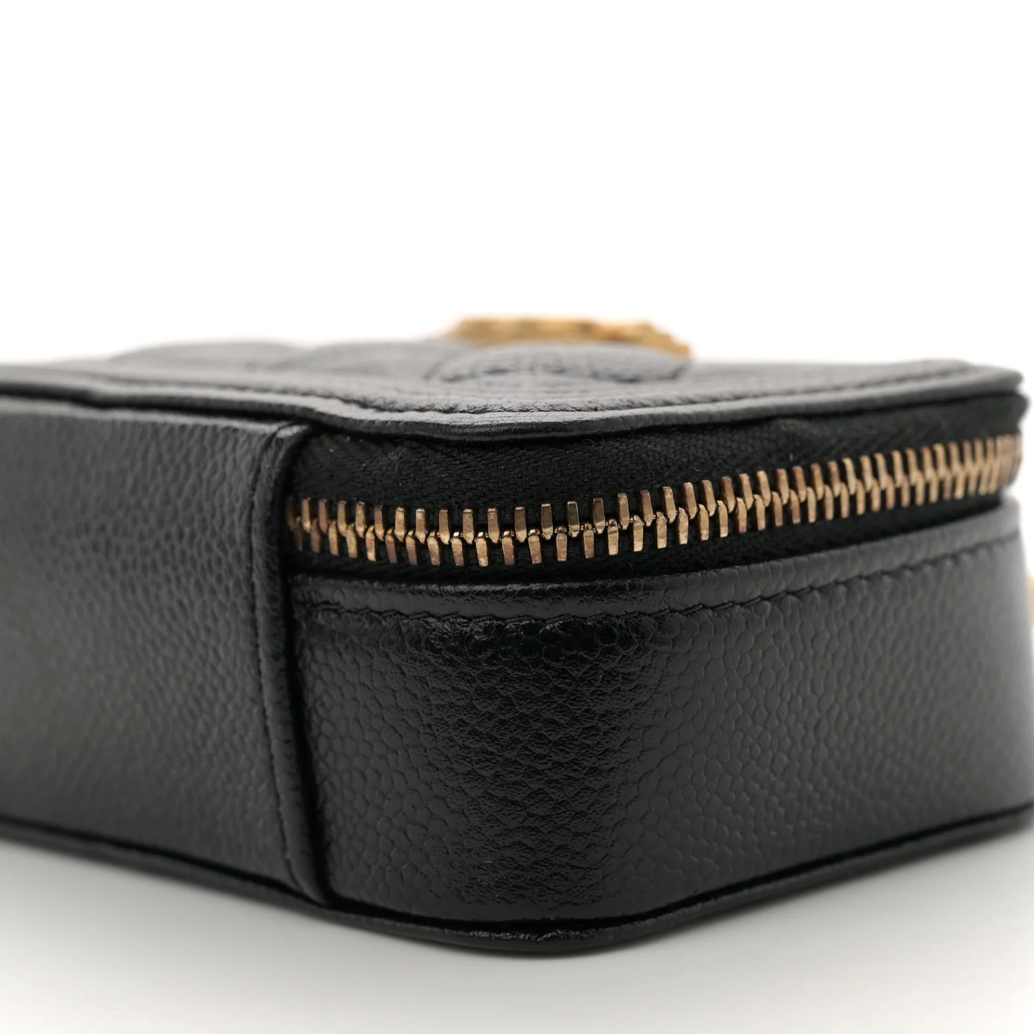 Caviar Quilted Mini Boy Clutch With Chain Black - Top Club