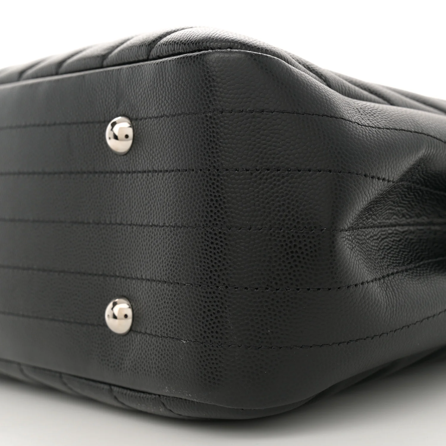 Caviar Chevron Quilted Large Shopping Tote Tote Black - Top Club