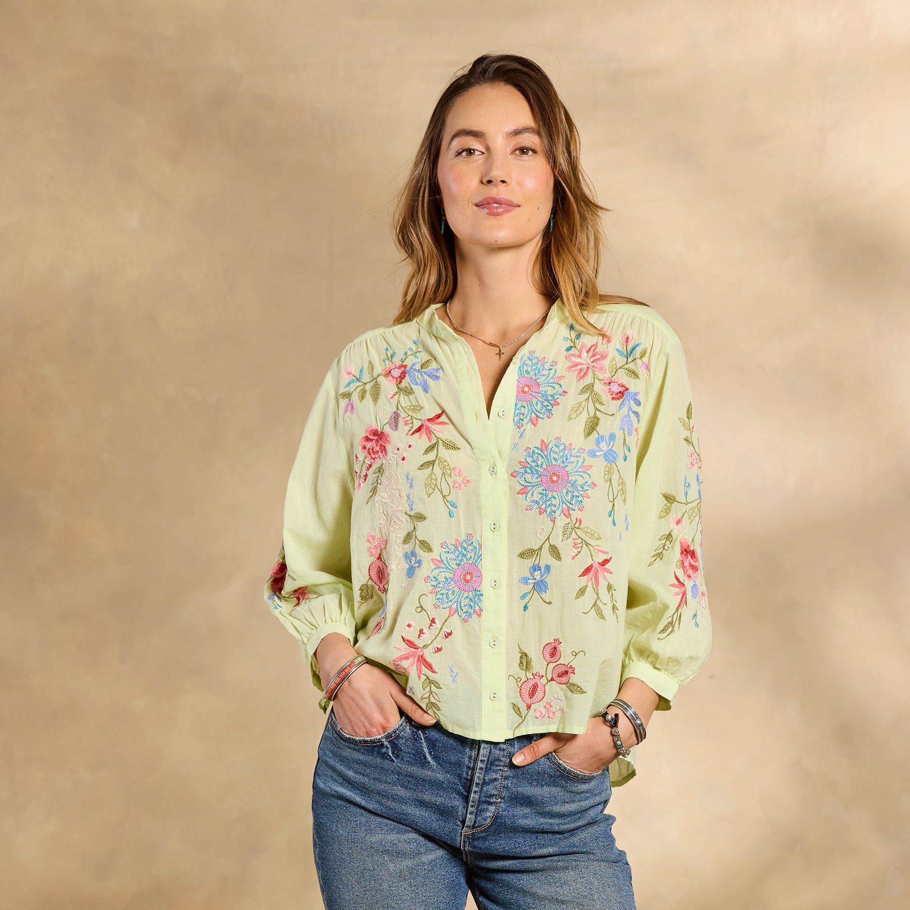 Catania Embroidered Blouse - Sundance Living