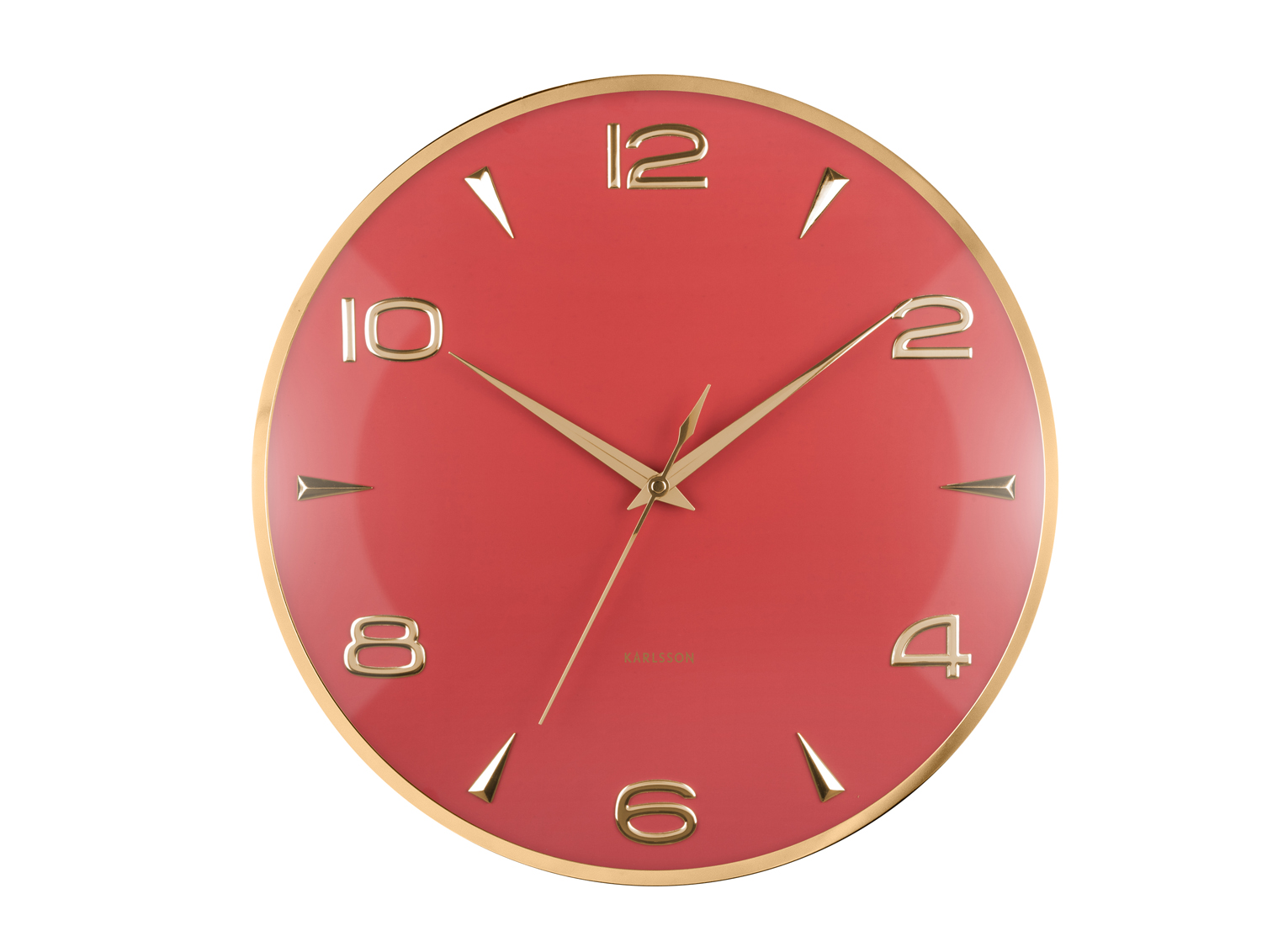Wall clock Sienna Glow red ochre