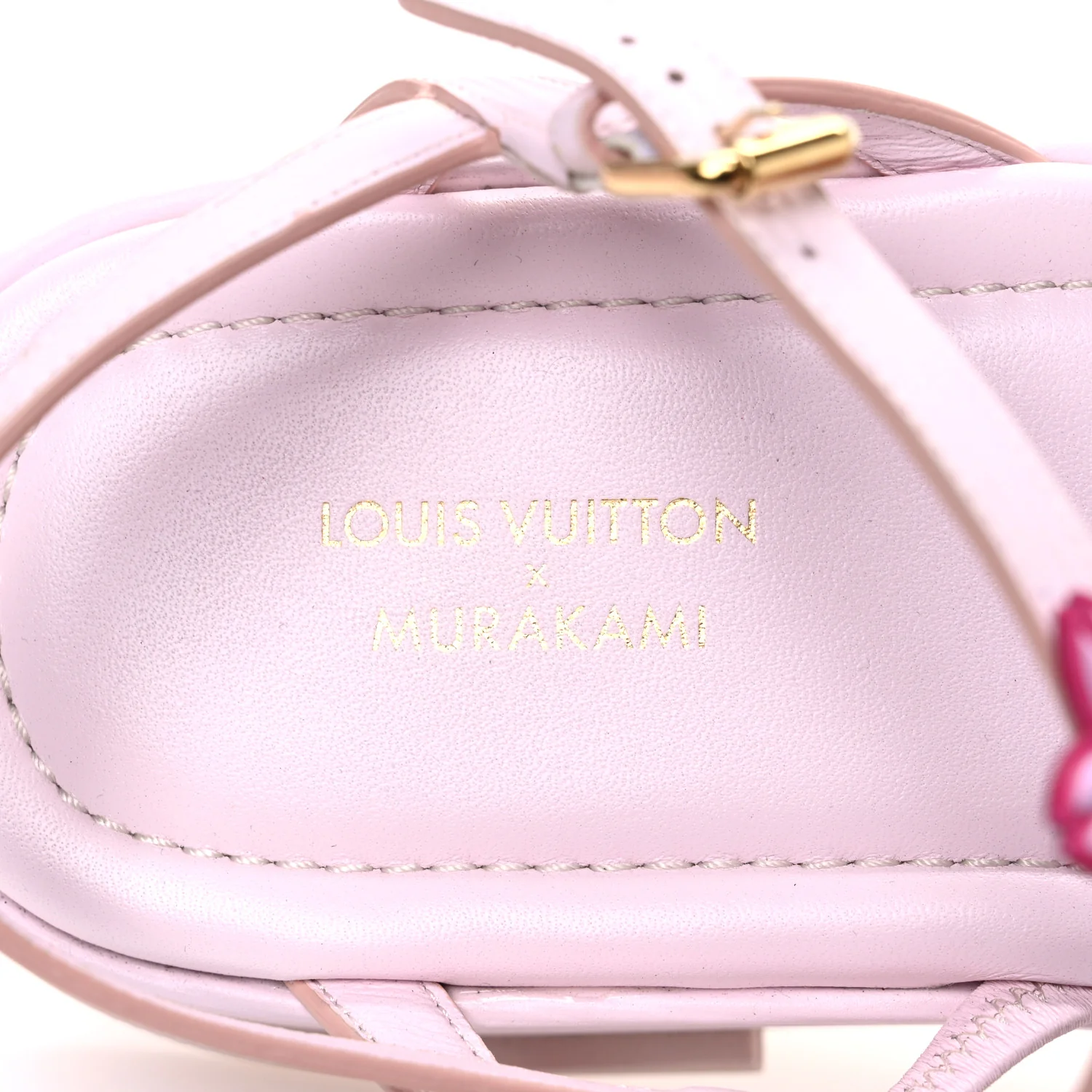 LV X TM Cherry Blossom Calfskin Maya Flatform Sandals 40 Light Pink - Top Club