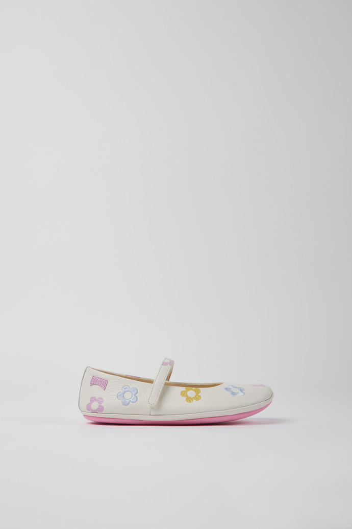 Twins Boys White Leather Ballerina Flats