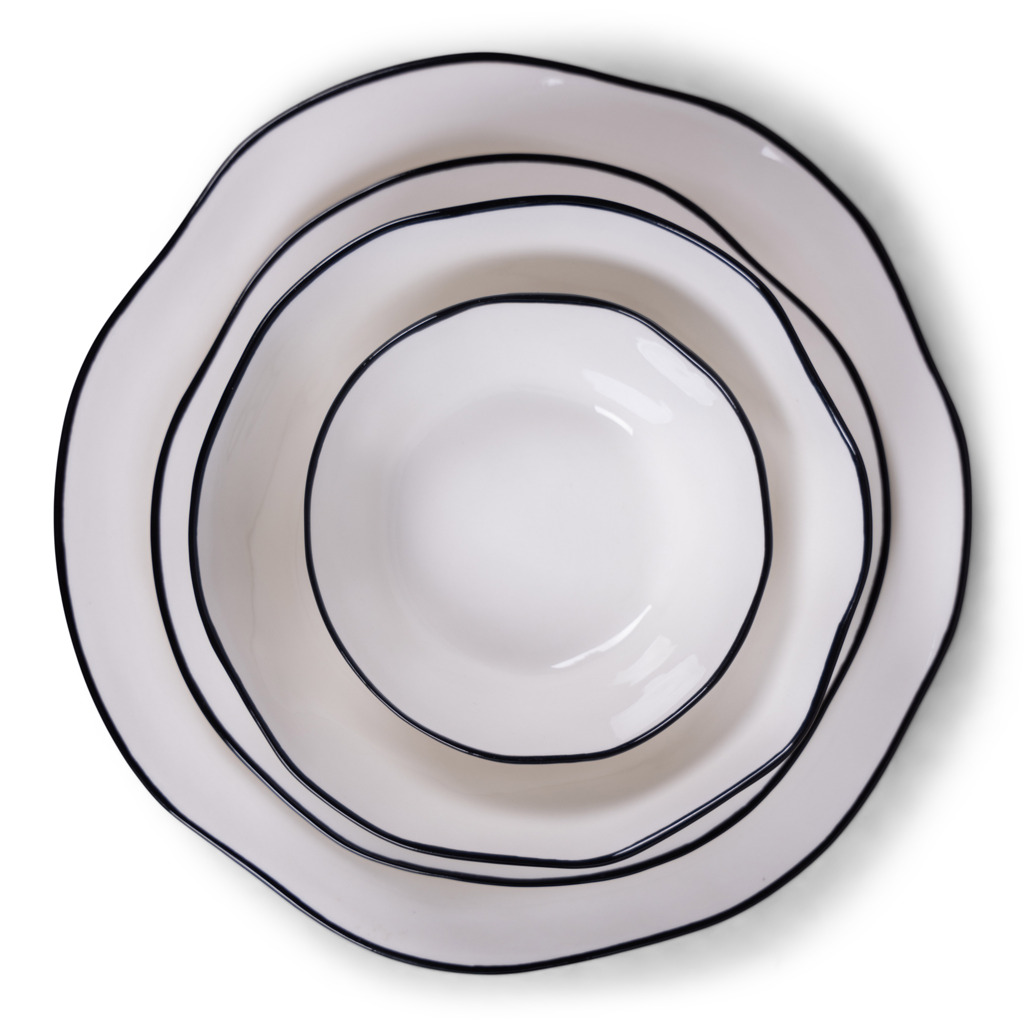 Bord Ayana Ø25,5 cm white/black