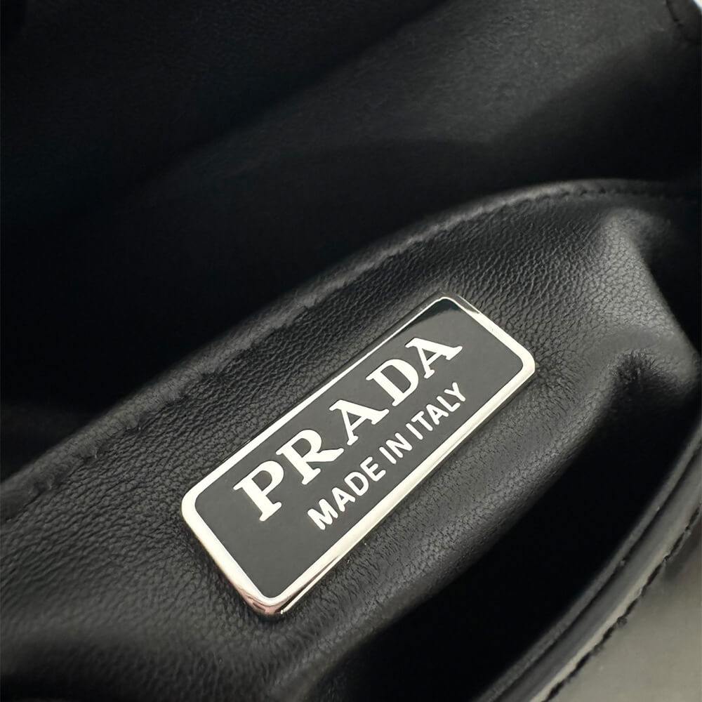 Small Prada Cleo brushed leather shoulder bag with flap - Top Club