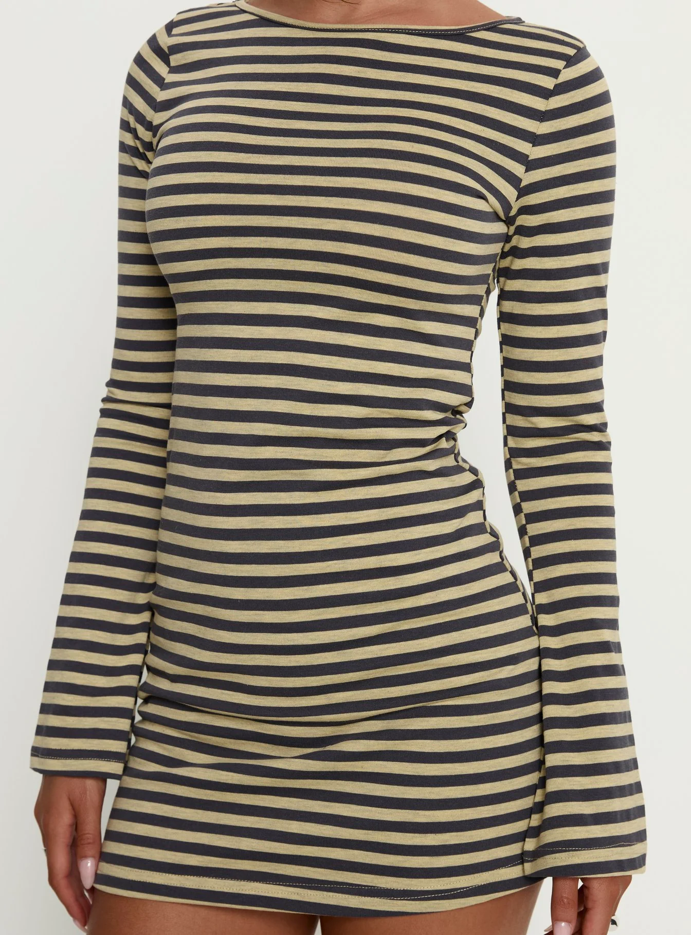 Bryanna Long Sleeve Mini Dress Yellow / Navy