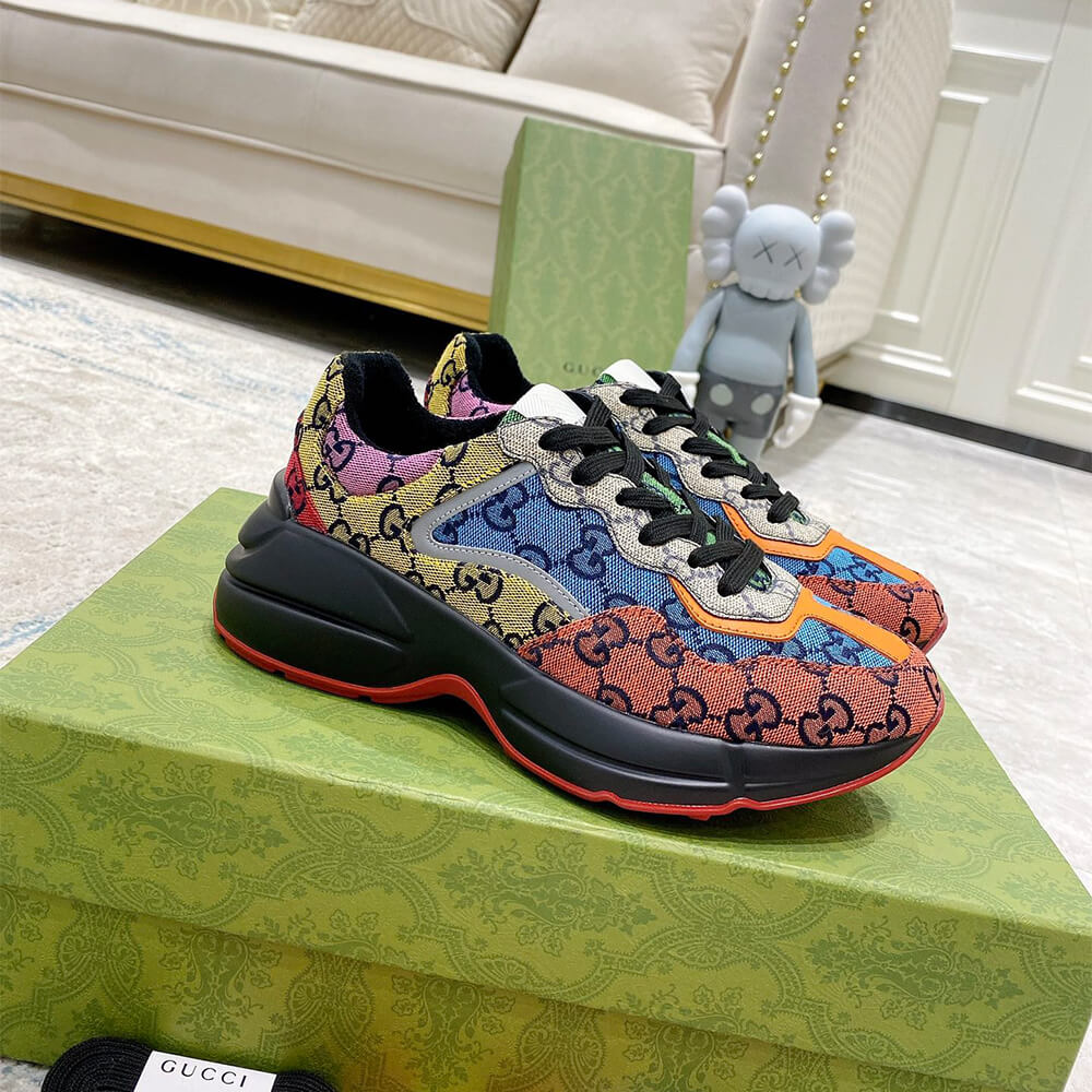 Gucci Multicolor GG Supreme Rhyton Sneaker - Top Club