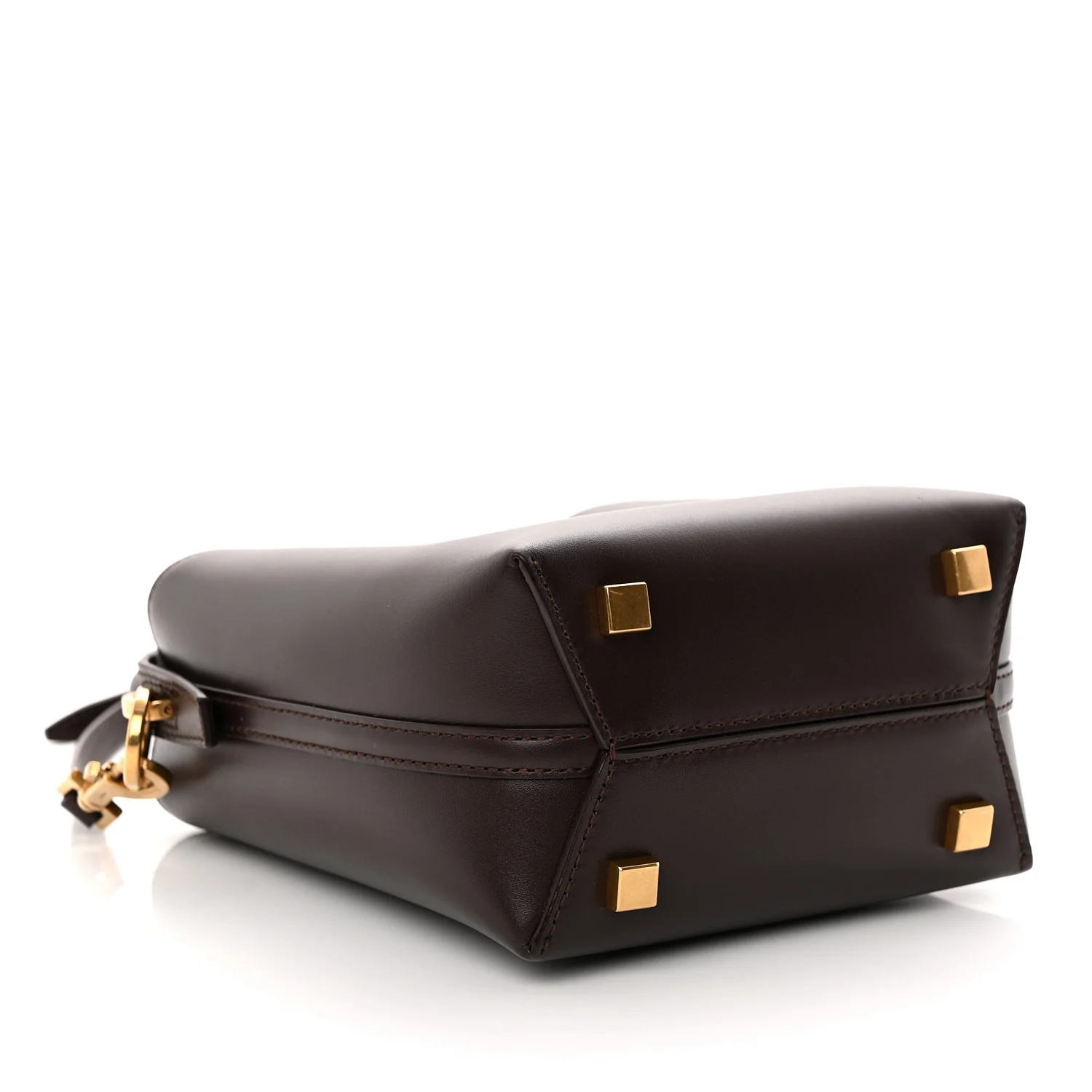 Shiny Calfskin Le 37 Mini Bucket Bag Dark Sweet Chocolate - Top Club