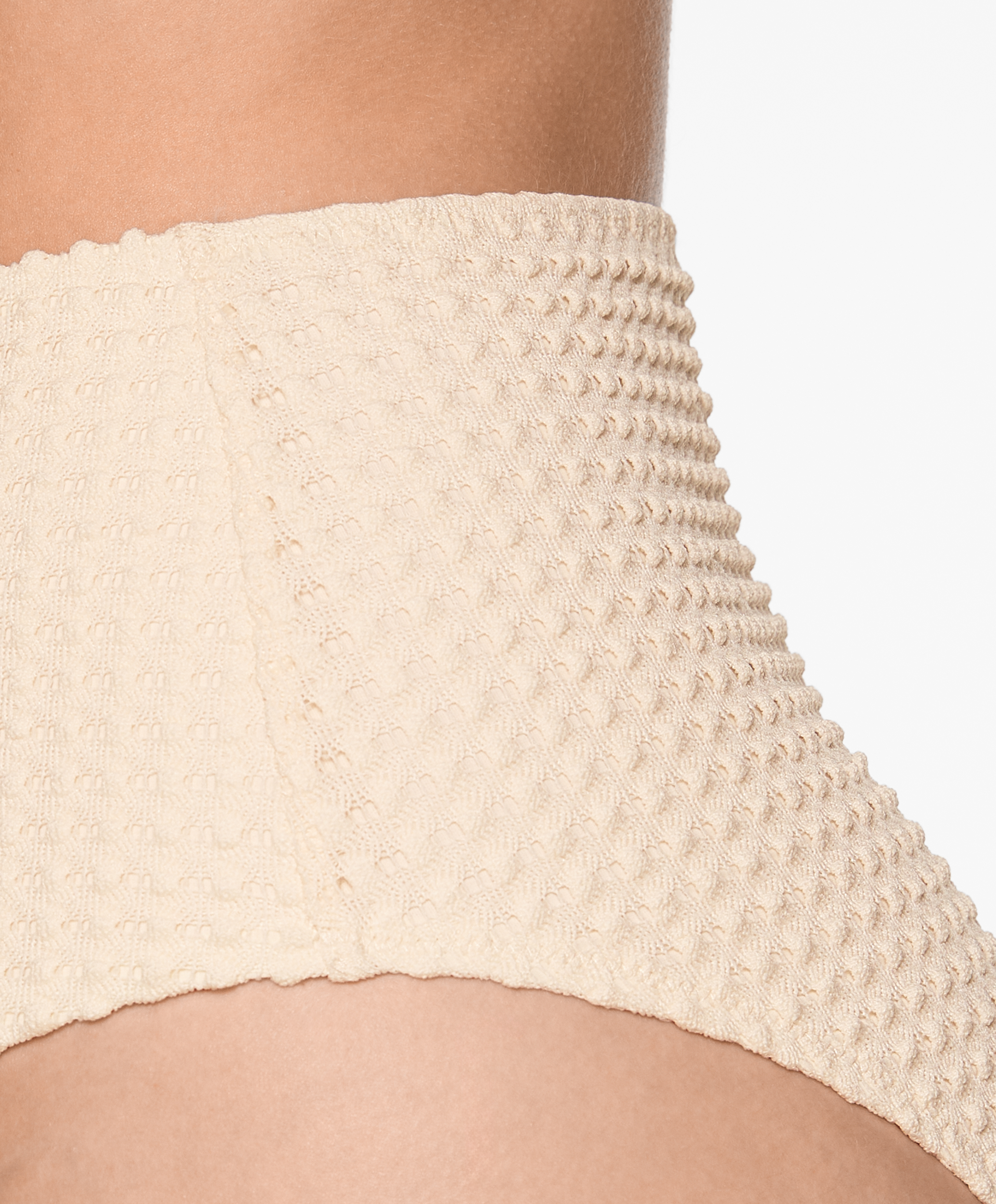OYSHO Bubble textured high-waisted bikini briefs