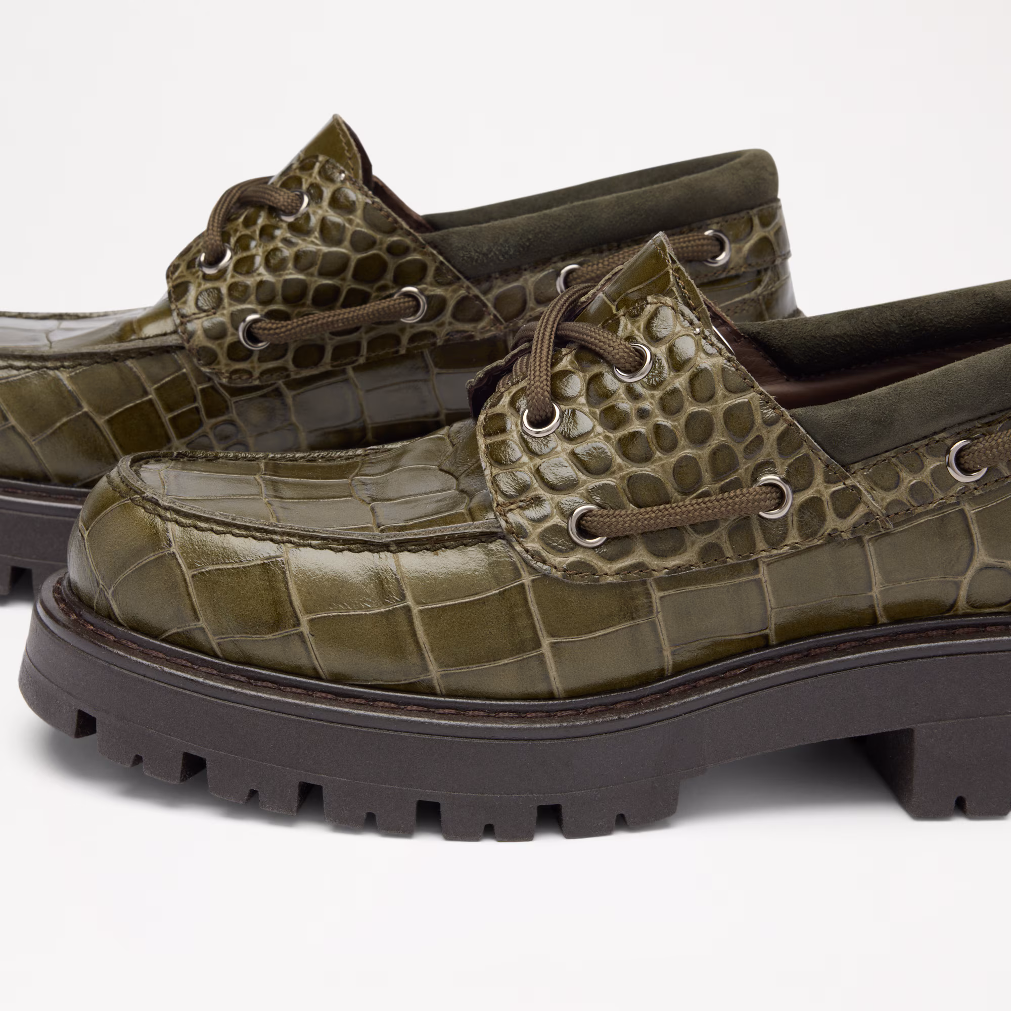 CreweChunky Lace Up Moccasin