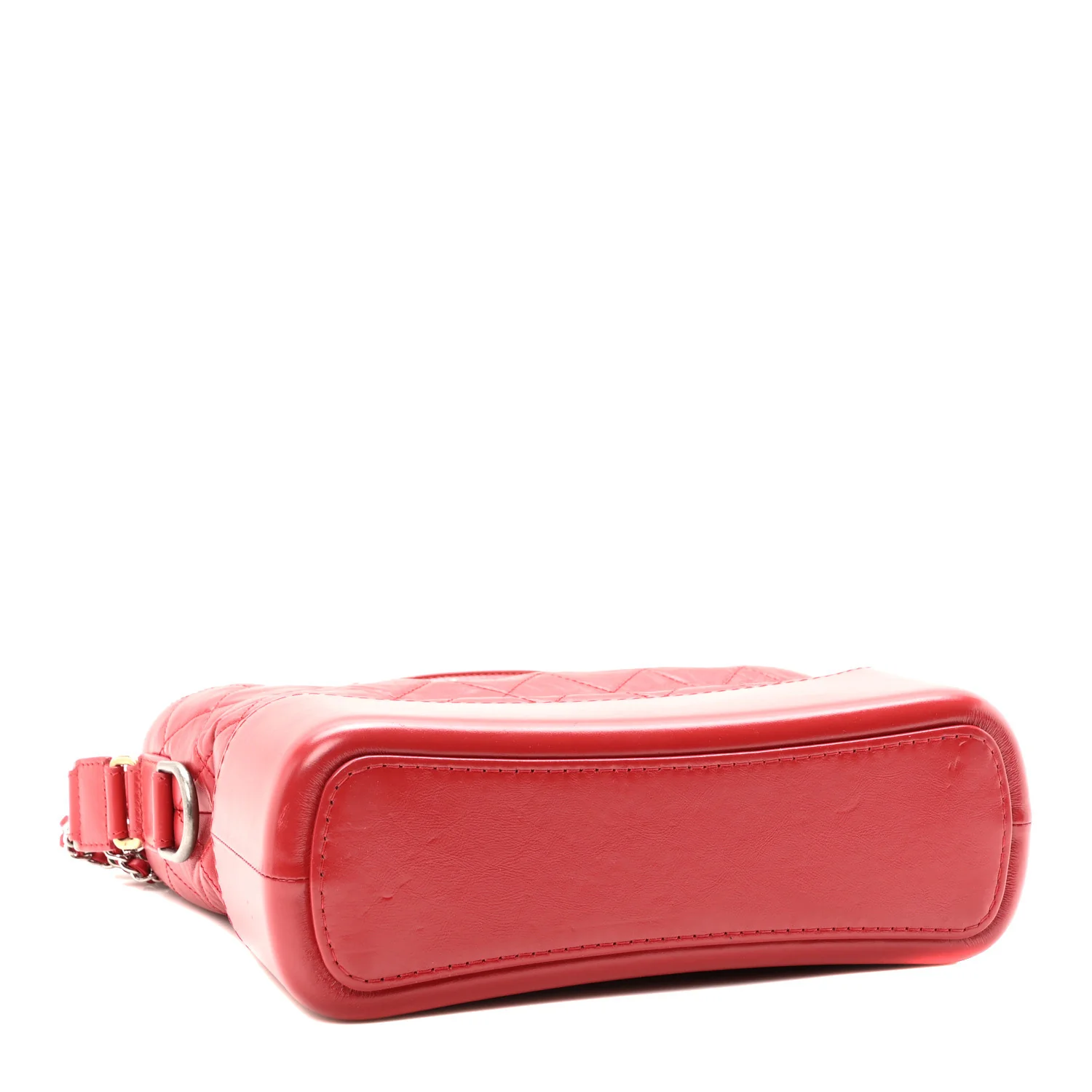 Aged Calfskin Quilted New Medium Gabrielle Hobo Red - Top Club