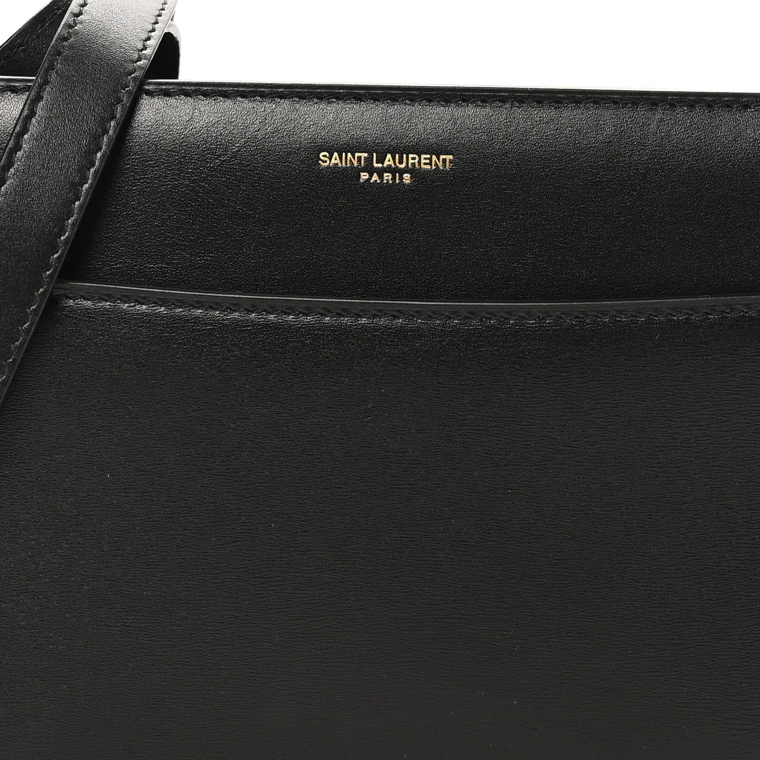 Calfskin Reverse Satchel Black - Top Club