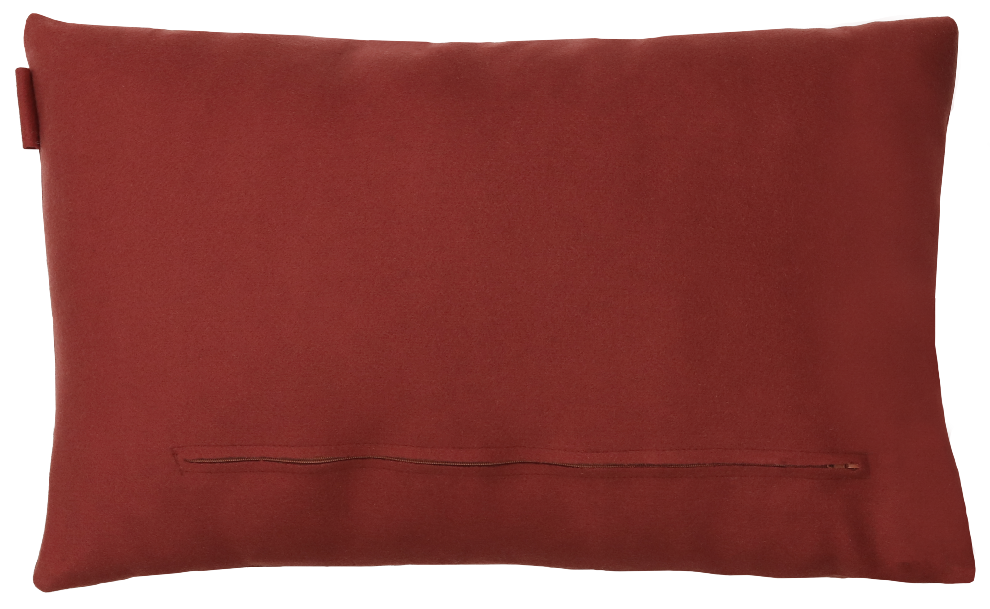 Kussen velours wol brick rechthoek