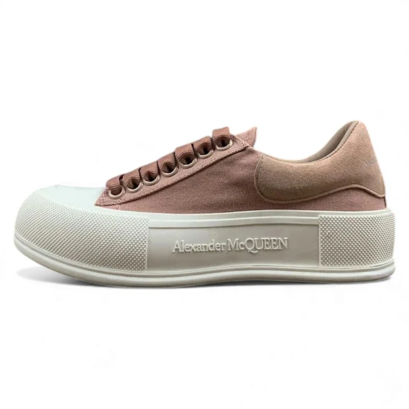 Alexander McQueen Vulcanized Low-Top Sneakers – Rose Pink - Sneaker Replica Workshop