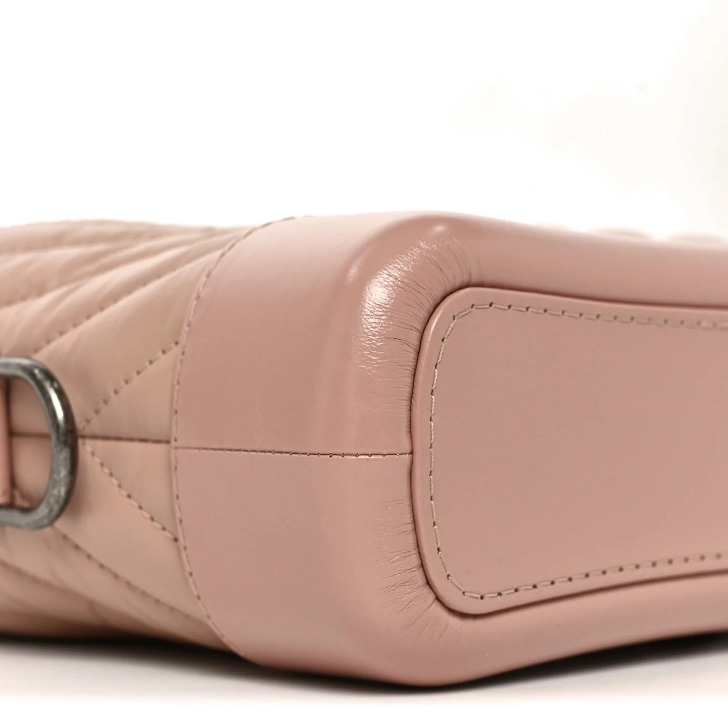 Aged Calfskin Chevron Quilted Small Gabrielle Hobo Pink - Top Club
