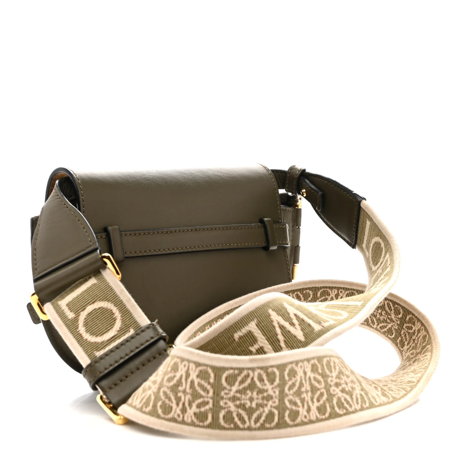 Calfskin Jacquard Mini Gate Dual Bag Autumn Green - Top Club