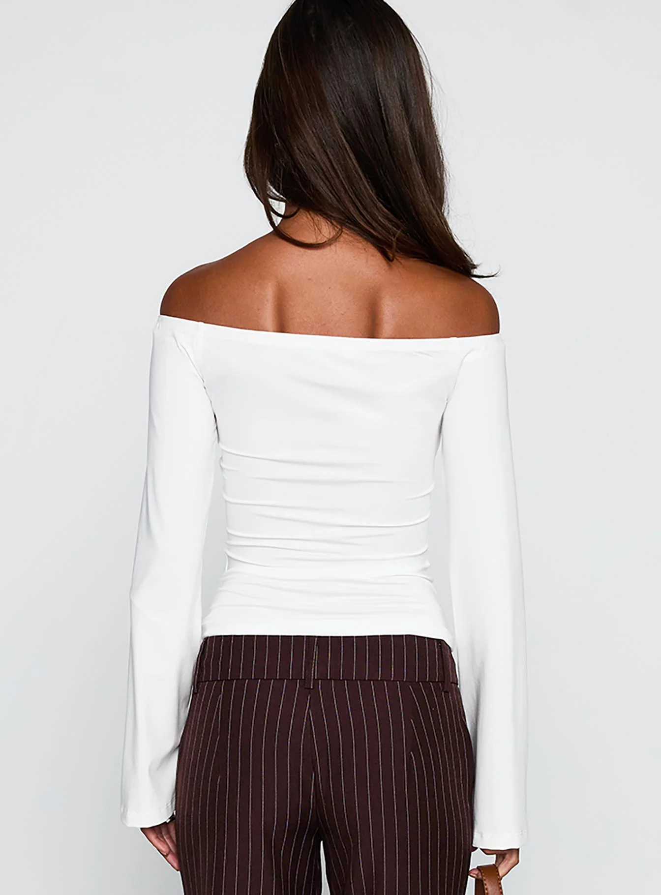 Nevah Long Sleeve Top White