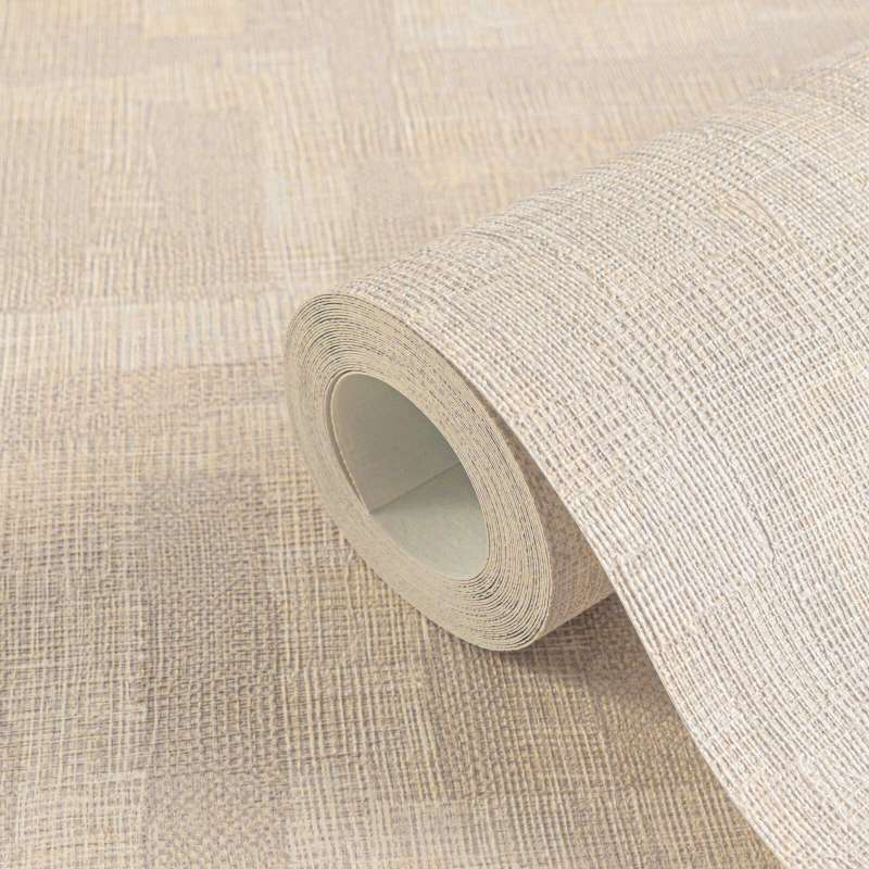 Vliesbehang met geometrisch houtmotief en effen structuur Helder, modern vliesbehang met geometrisch houtmotief en effen structuur – beige, crème, grijs #1