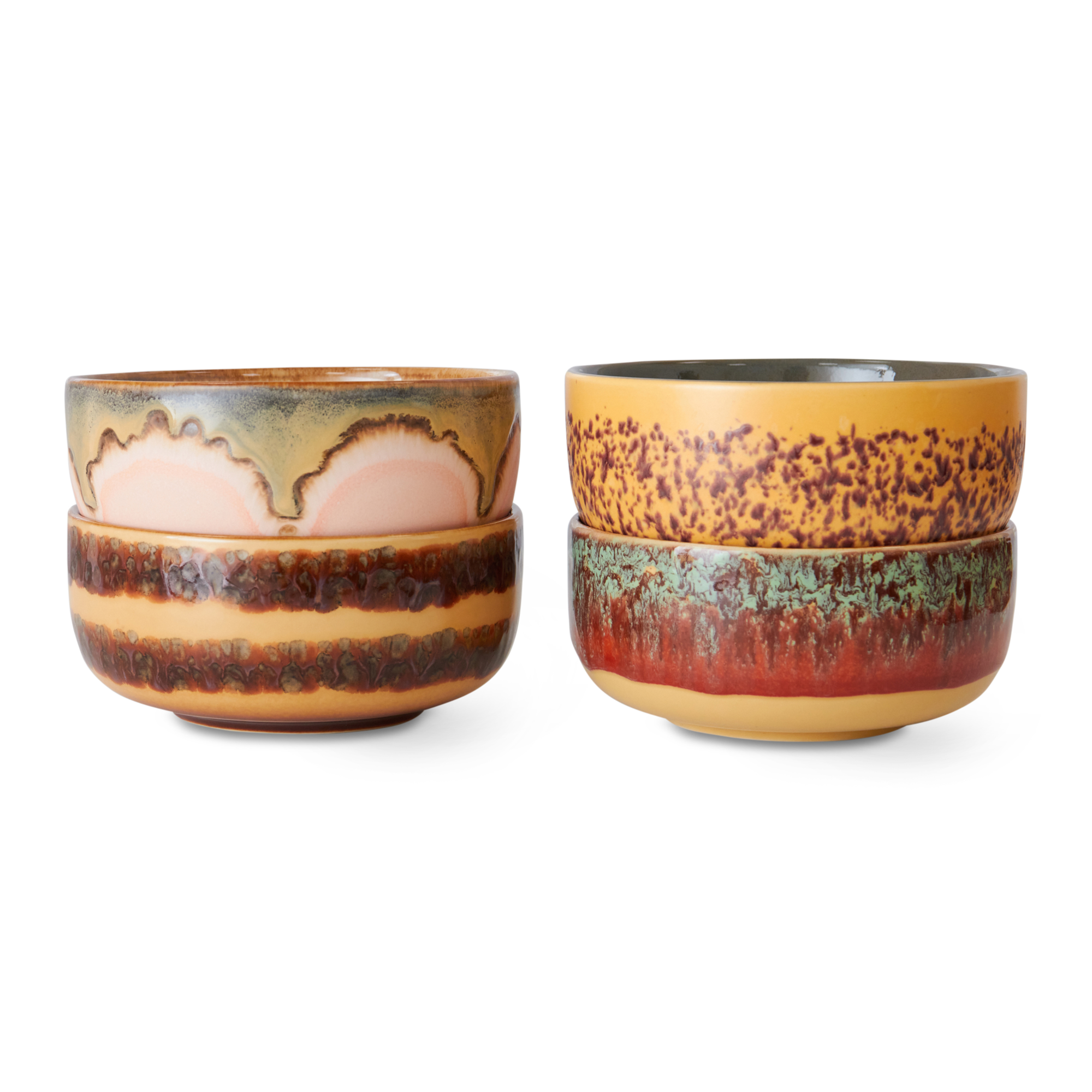 Servies 70s ceramics dessert bowls harbour - set van 4