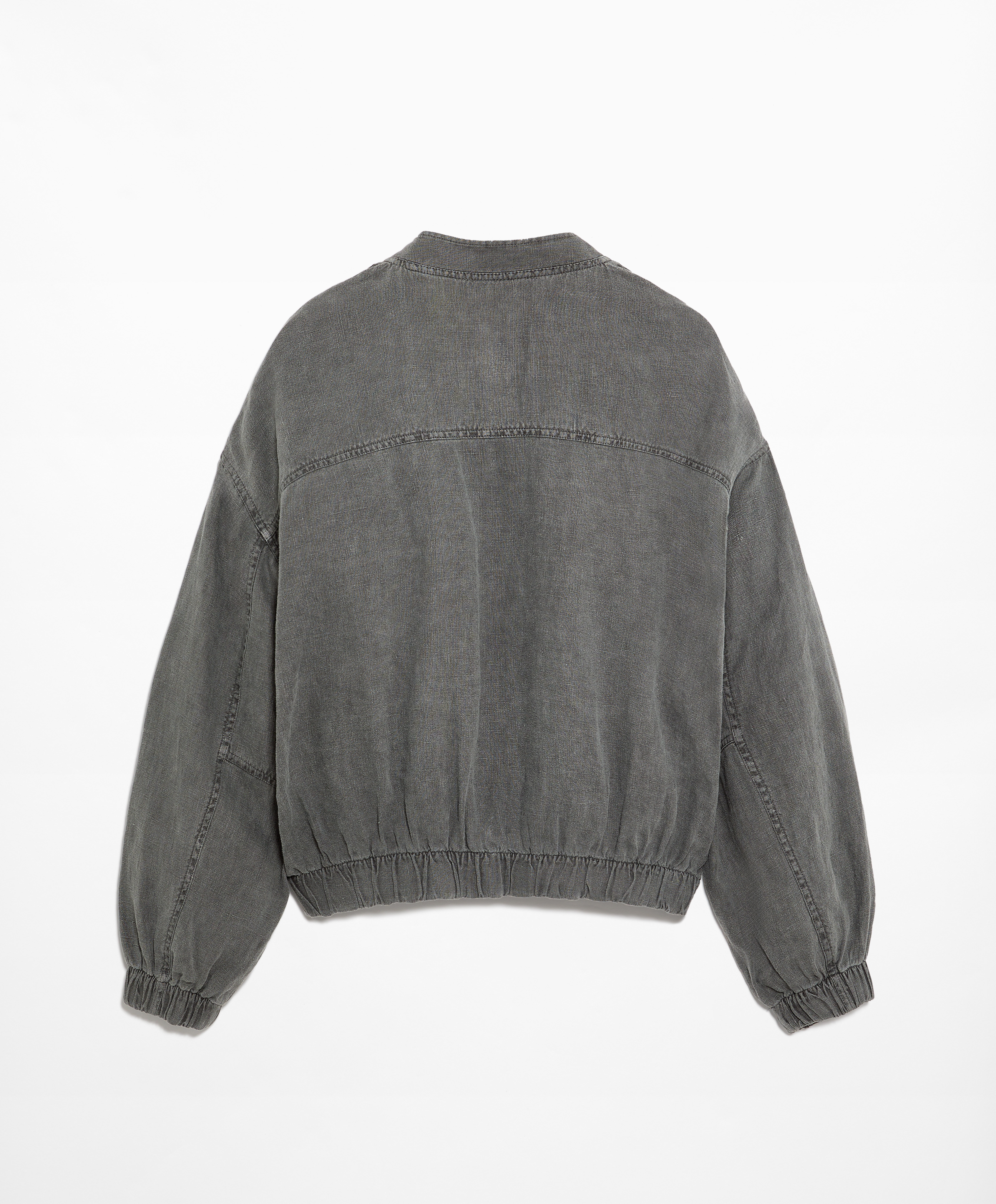 OYSHO 100% linen bomber jacket
