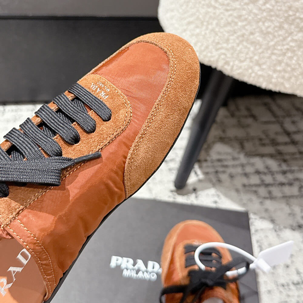 PRADA Collapse Re-Nylon and suede mules - Top Club
