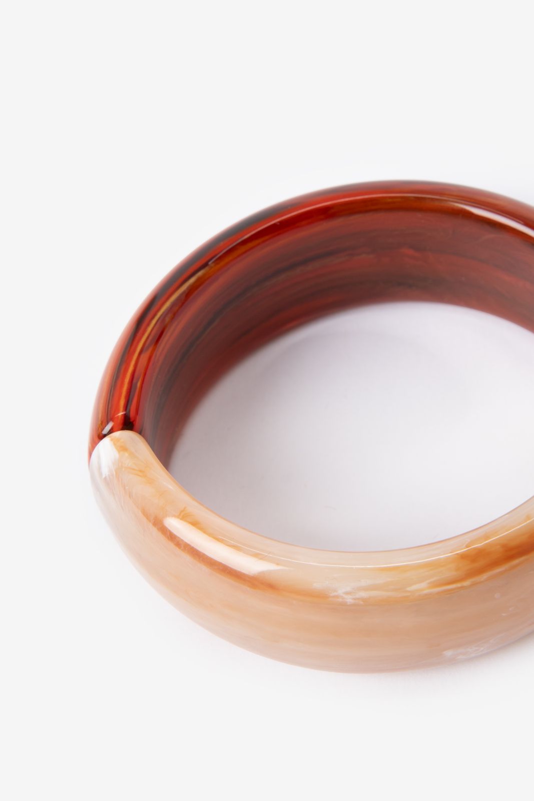 Bruine resin bangle armband