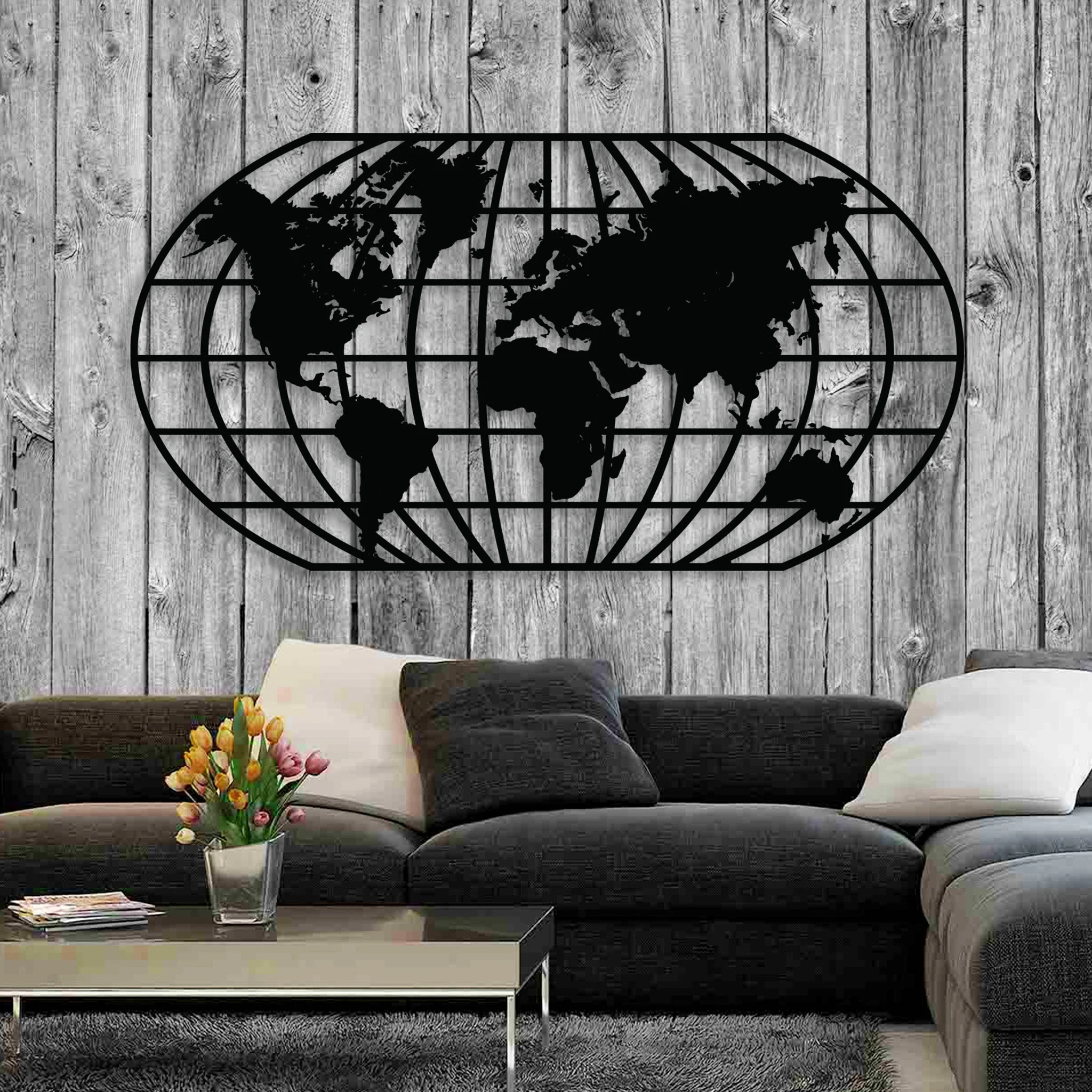 World Map Metal Wall Art - Alvarez Pro Painting LLC