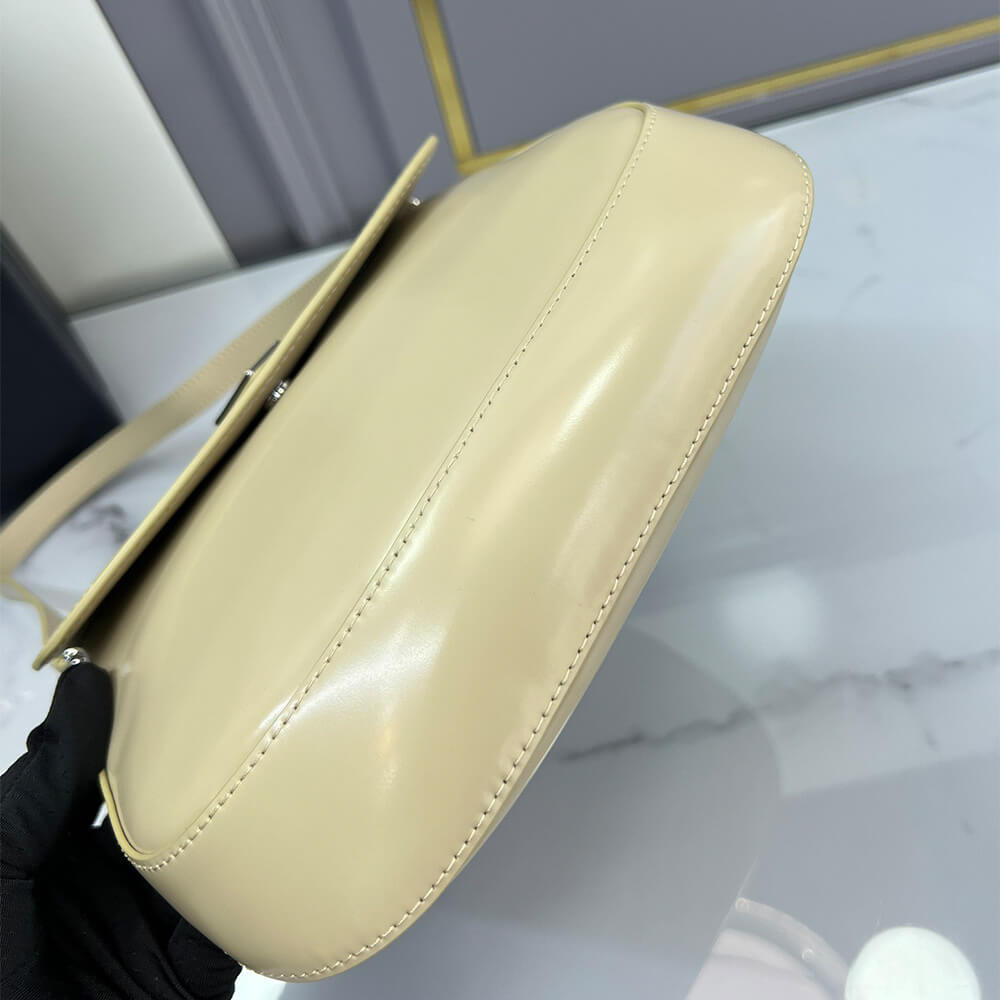 Small Prada Cleo brushed leather shoulder bag with flap - Top Club