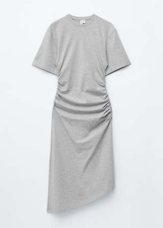& Other Stories ASYMMETRIC MIDI T-SHIRT DRESS